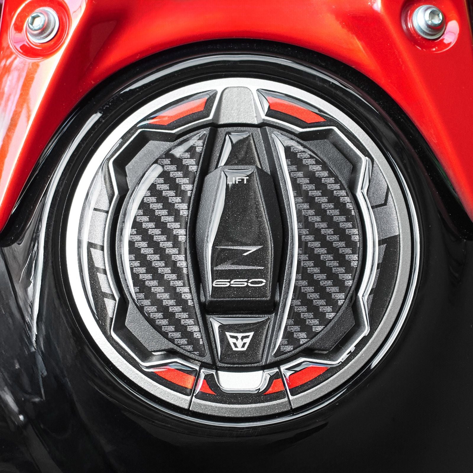 Resin Bike 3D Motorcycle Stickers - Tank Kit | Kawasaki Z 650 2021>2025 -   Pyramid Motorcycle Accessories