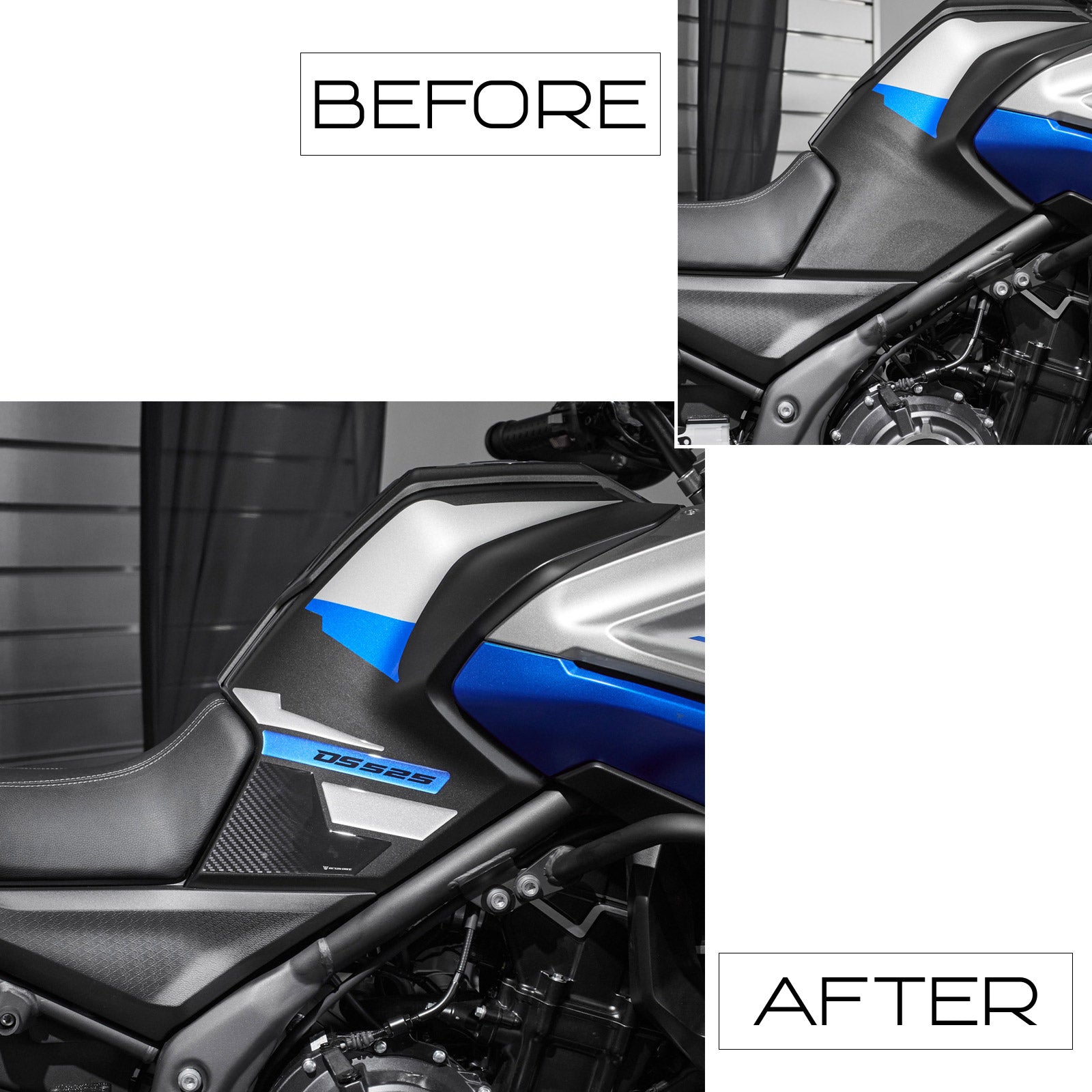 Resin Bike 3D Motorcycle Stickers - Tank Sides | Voge DS525X 2023>2025 RB-1000719700009 -   Pyramid Motorcycle Accessories