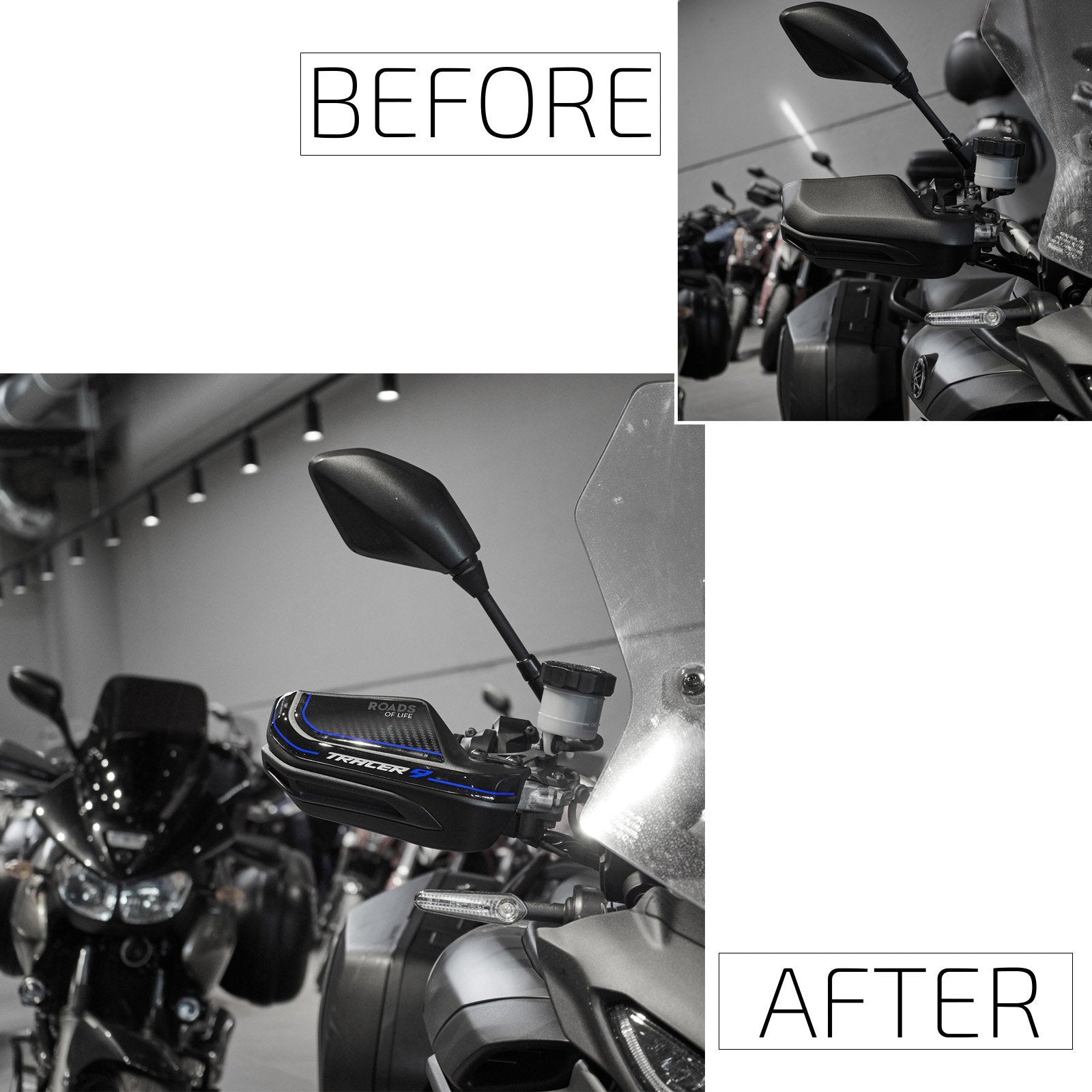 Resin Bike 3D Motorcycle Stickers - Handguards | Yamaha Tracer 9/9GT/9GT+ 2021>2024 -   Pyramid Motorcycle Accessories