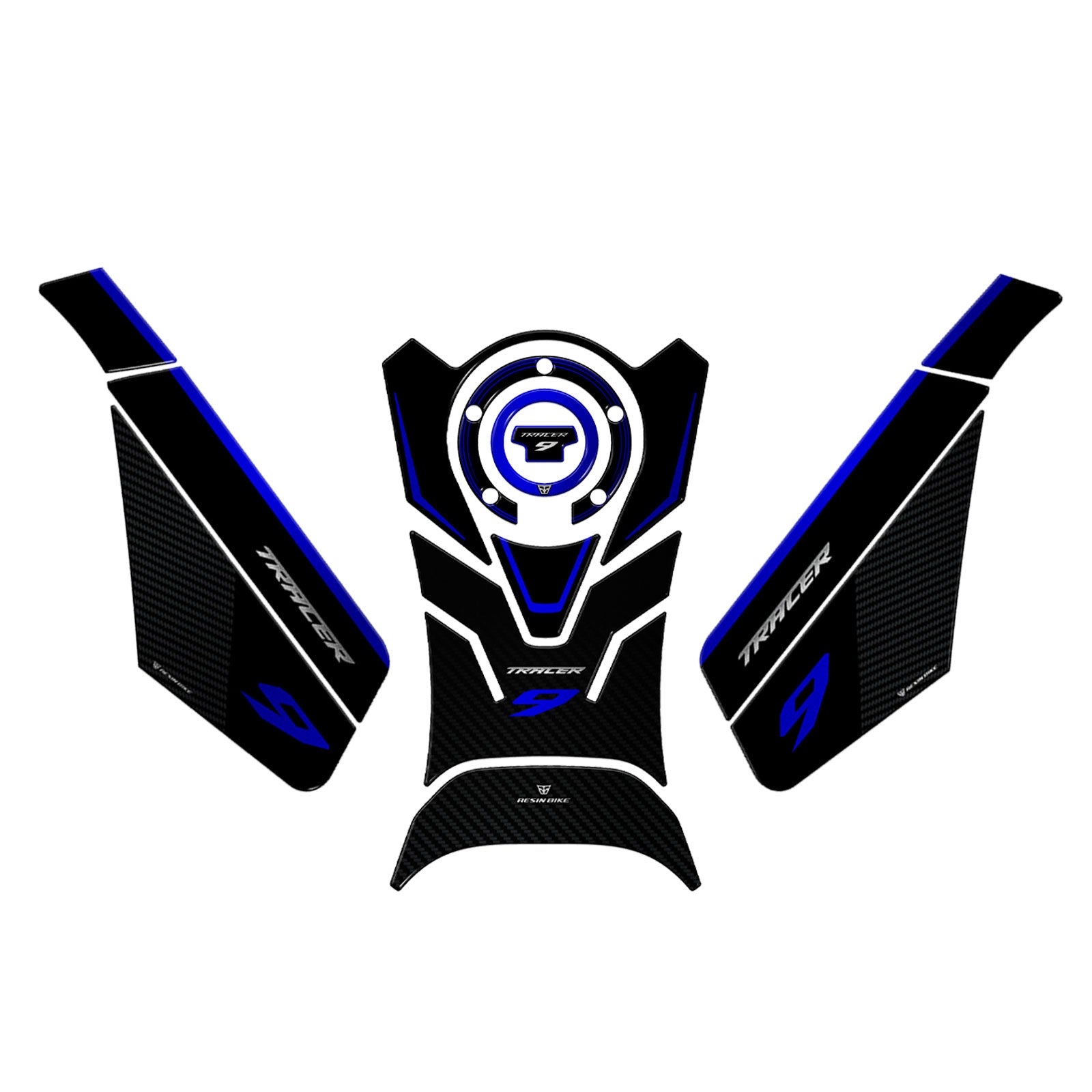 Resin Bike 3D Motorcycle Stickers - Basic Kit | Yamaha Tracer 9 2021>2024 -   Pyramid Motorcycle Accessories