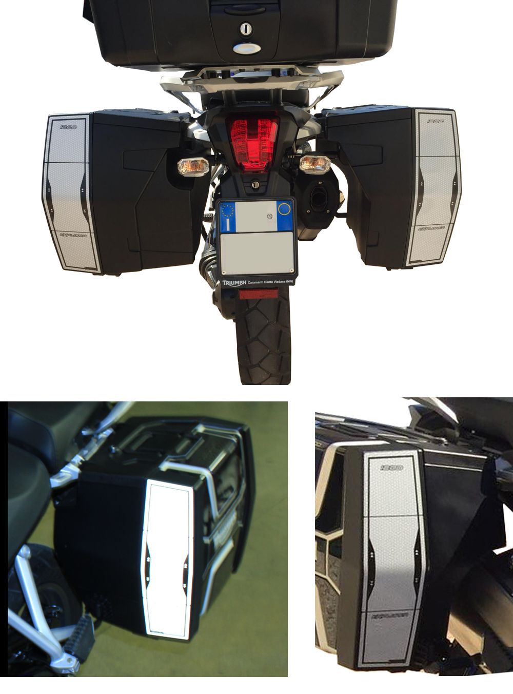 Resin Bike 3D Motorcycle Stickers - Panniers | Triumph Tiger 1200 RB-B24629K1 -   Pyramid Motorcycle Accessories