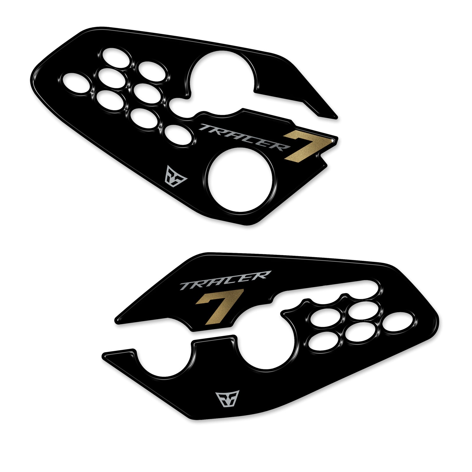 Resin Bike 3D Motorcycle Stickers - Heel Pads | Yamaha Tracer 7 / 7GT 2021>2024 -   Pyramid Motorcycle Accessories