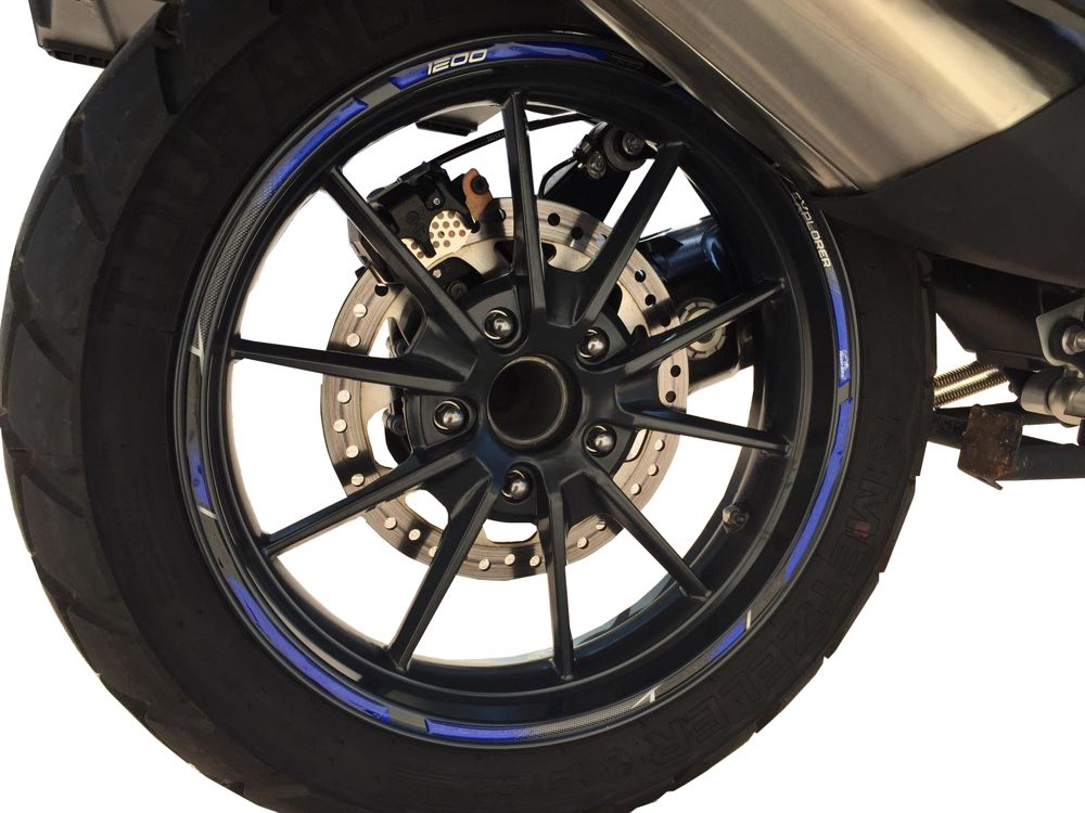 Resin Bike 3D Motorcycle Stickers - Wheels| Triumph Tiger 1200 2011>2015 -   Pyramid Motorcycle Accessories