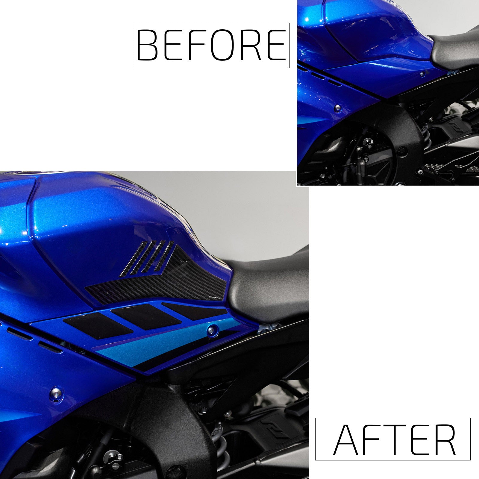 Resin Bike 3D Motorcycle Stickers - Tank Sides | Yamaha YZF-R1 2020>2024 -   Pyramid Motorcycle Accessories