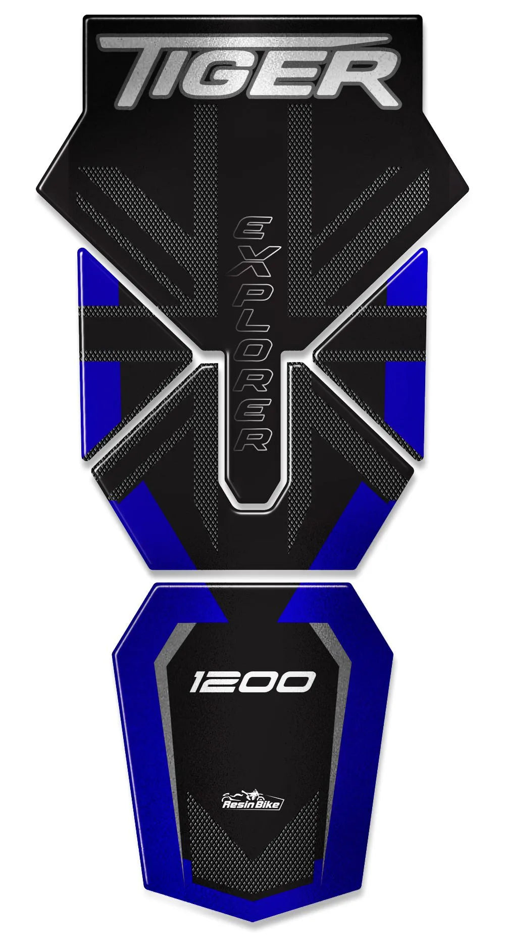 Resin Bike 3D Motorcycle Stickers - Tank Pad | Triumph Tiger 1200 2011>2017 -   Pyramid Motorcycle Accessories