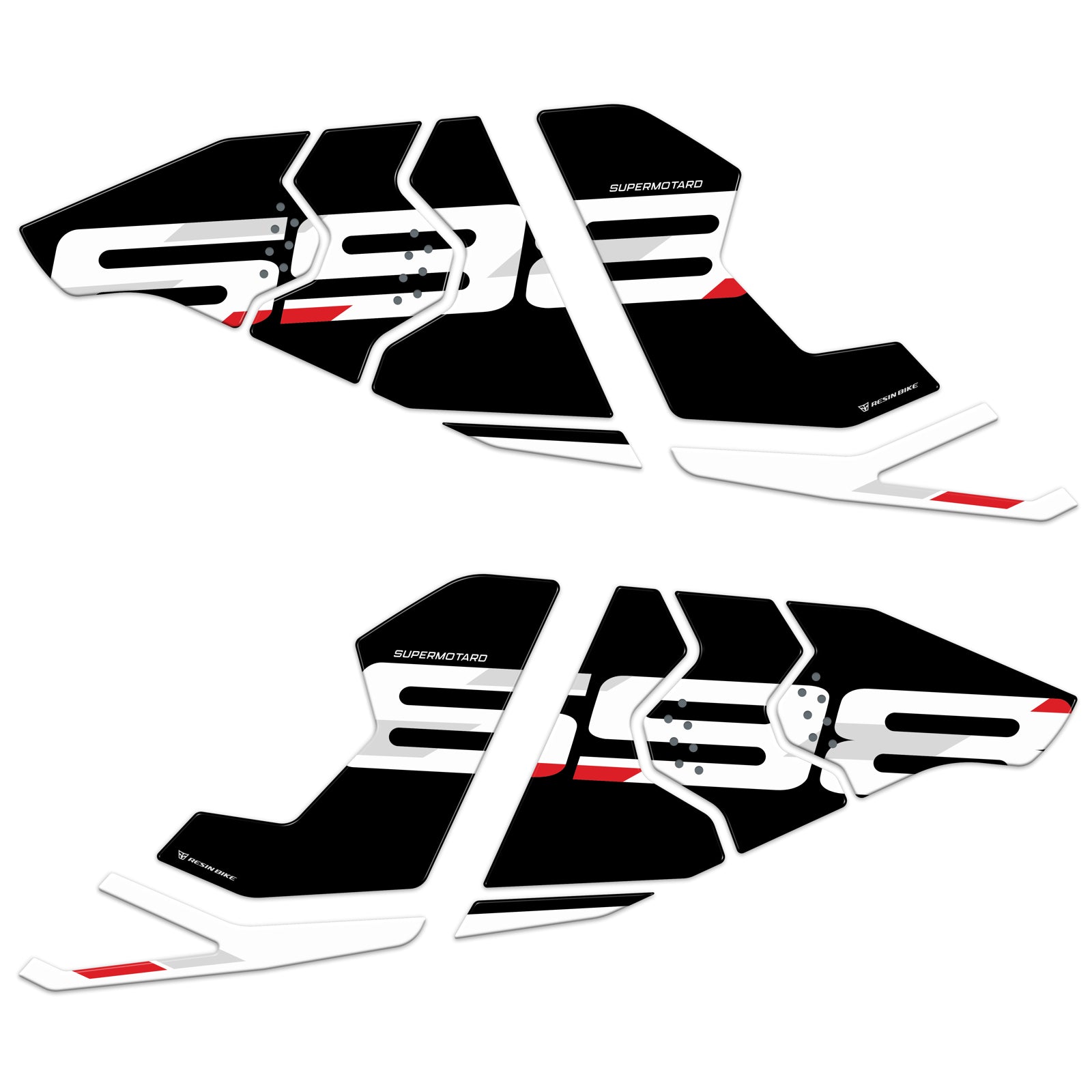 Resin Bike 3D Motorcycle Stickers - Tank Sides | Ducati Hypermotard 698 Mono 2024>2026 -   Pyramid Motorcycle Accessories