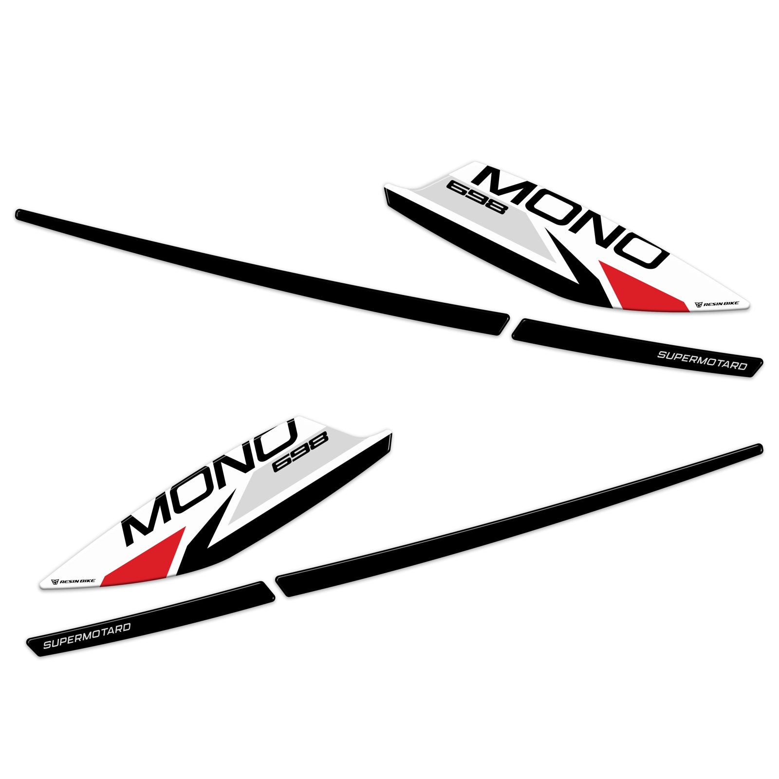 Resin Bike 3D Motorcycle Stickers - Handguards | Ducati Hypermotard 698 Mono 2024>2025 -   Pyramid Motorcycle Accessories