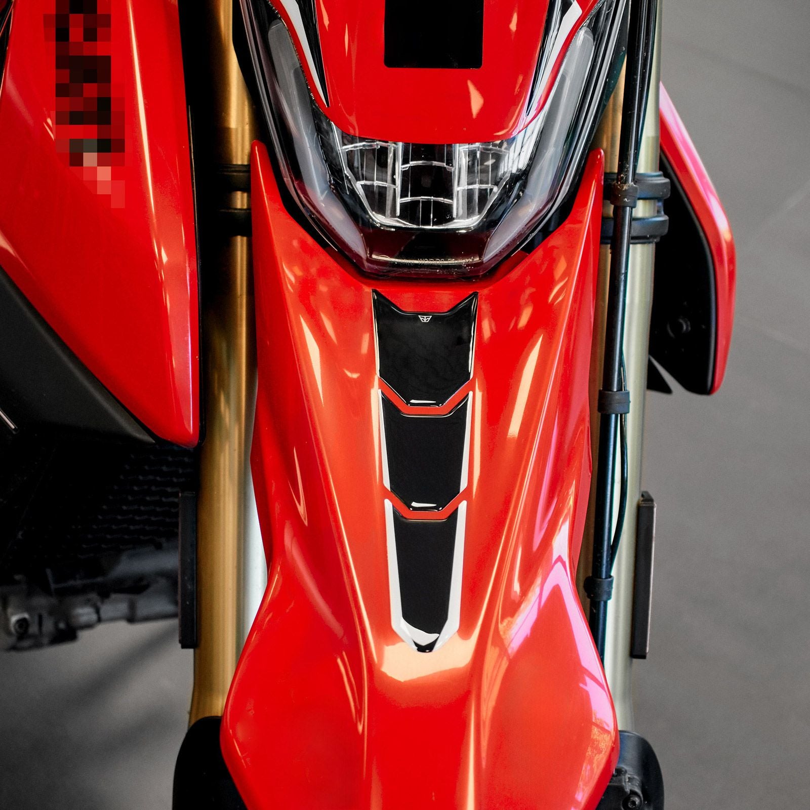 Resin Bike 3D Motorcycle Stickers - Front Fender | Ducati Hypermotard 698 Mono 2024>2026 RB-1000725400009 -   Pyramid Motorcycle Accessories