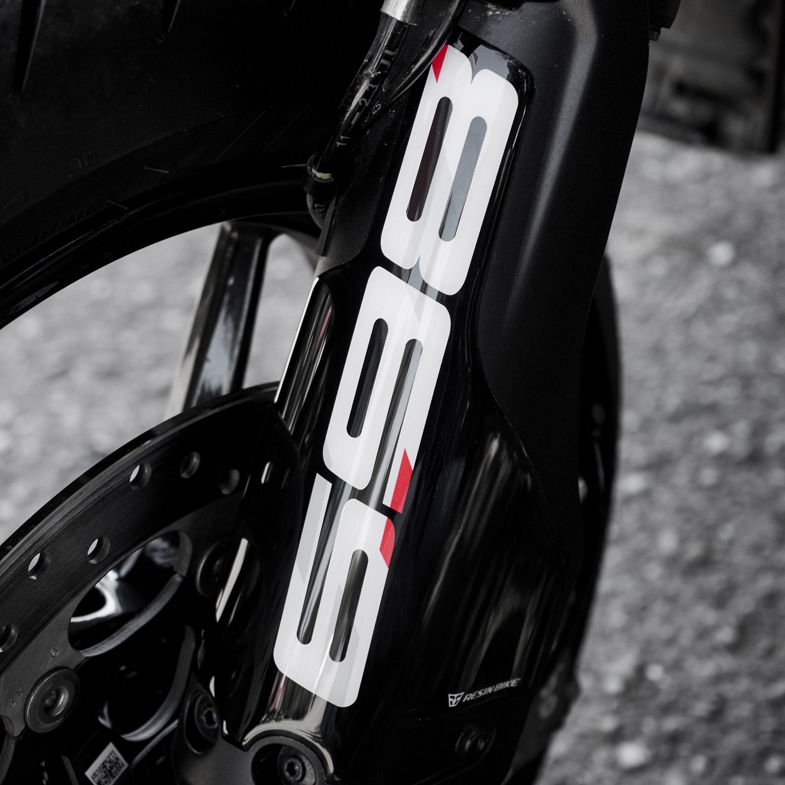 Resin Bike 3D Motorcycle Stickers - Front Fender | Ducati Hypermotard 698 Mono 2024>2026 RB-1000725700000 -   Pyramid Motorcycle Accessories