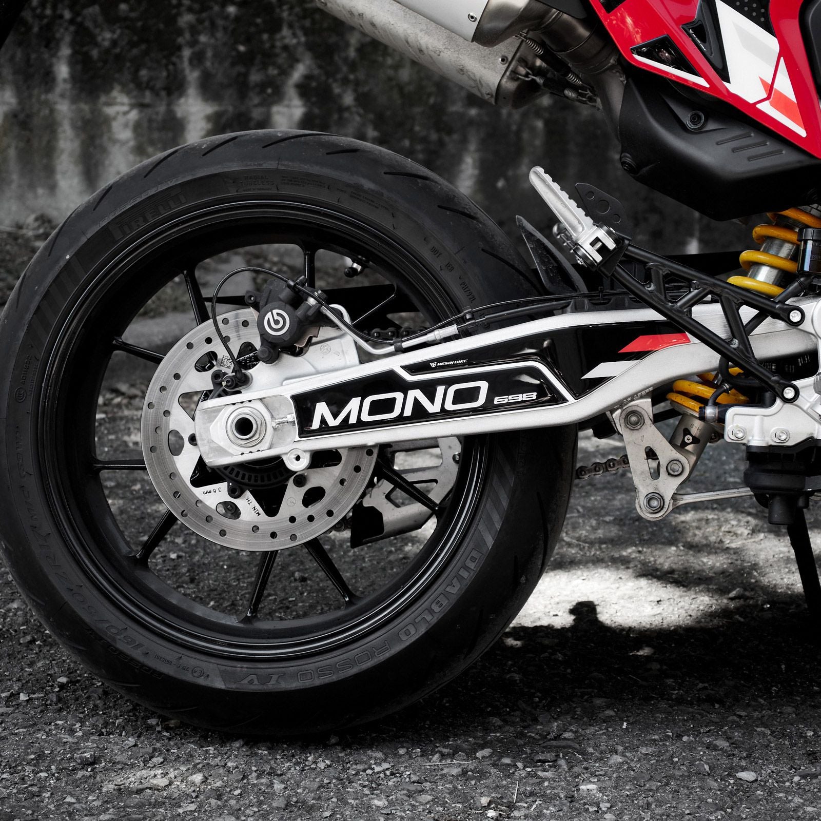 Resin Bike 3D Motorcycle Stickers - Forks | Ducati Hypermotard 698 Mono 2024>2025 -   Pyramid Motorcycle Accessories