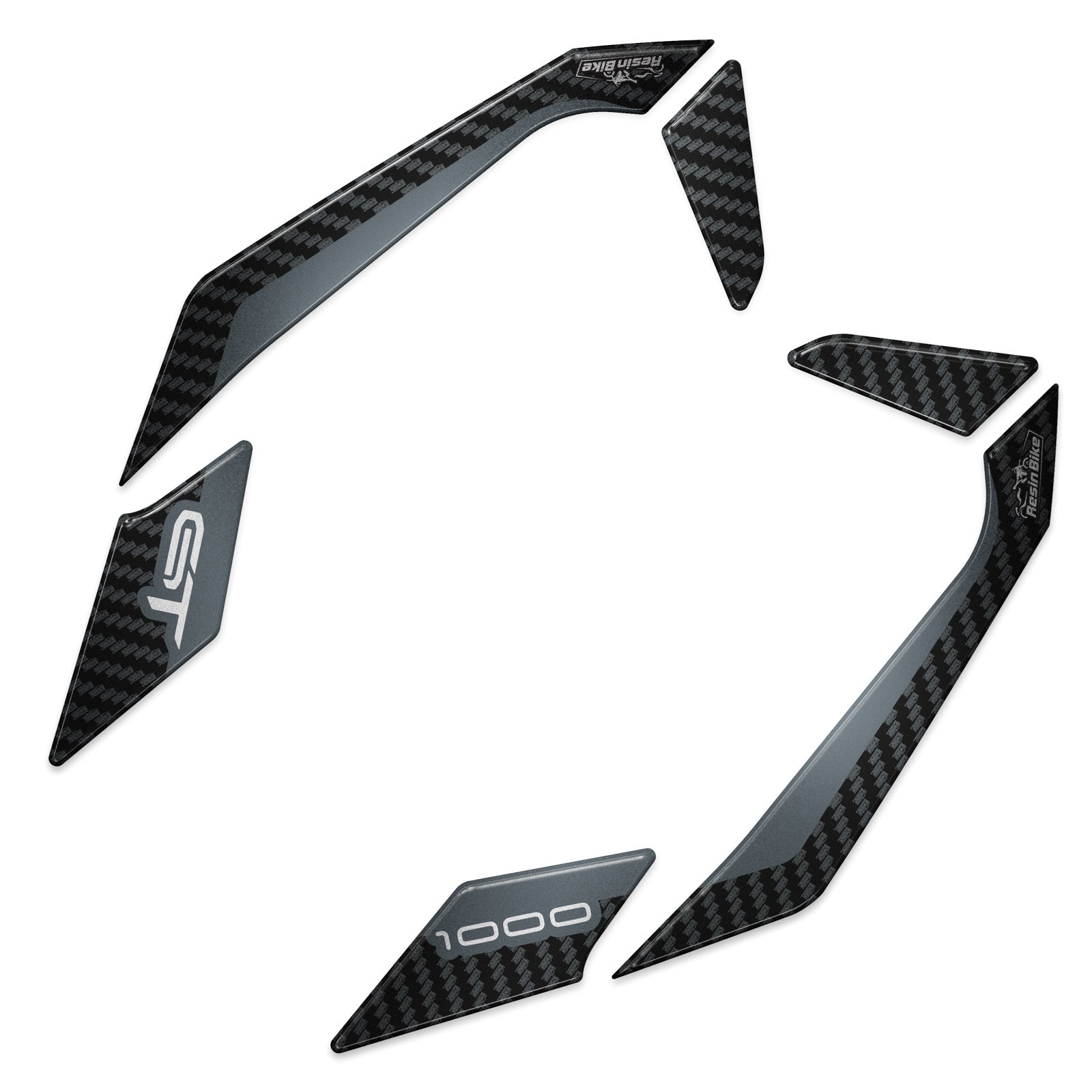 Resin Bike 3D Motorcycle Stickers - Passenger Handles | Suzuki GSX-S1000 GT/GT+ 2022>2025 -   Pyramid Motorcycle Accessories
