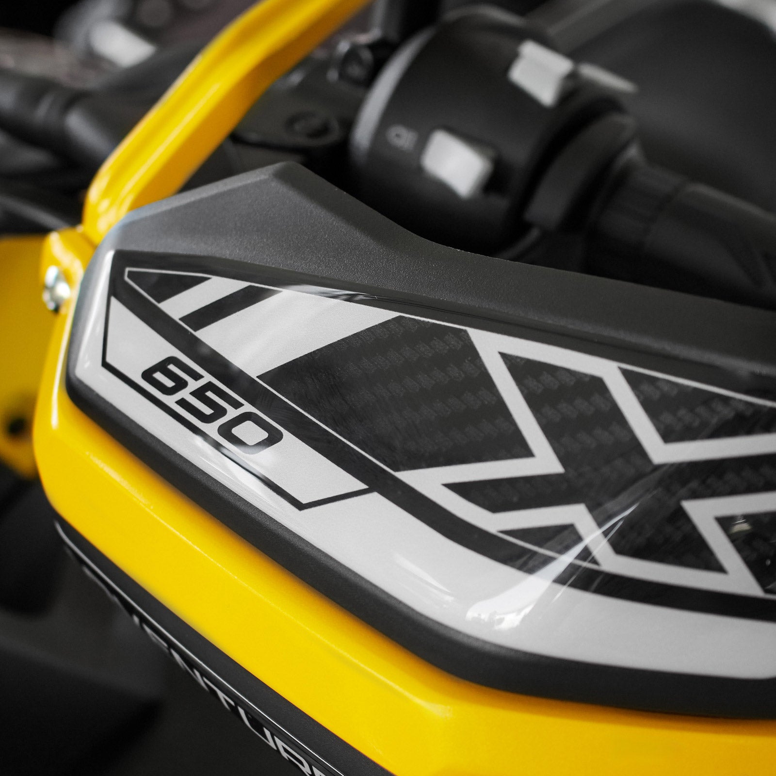 Resin Bike 3D Motorcycle Stickers - Handguards | QJMotor SVT 650 X 2024>Current -   Pyramid Motorcycle Accessories