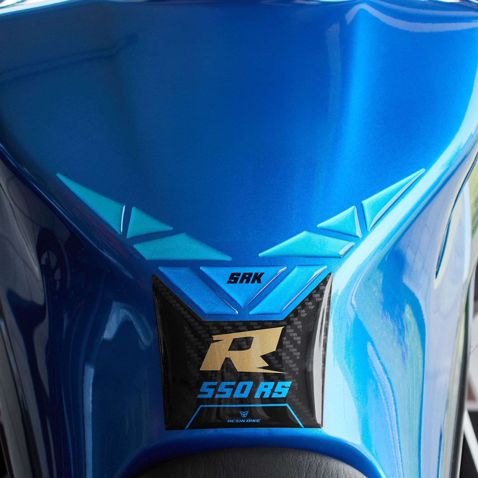 Resin Bike 3D Motorcycle Stickers - Basic Kit | QJMotor SRK 550 RS 2024>2025 Blue -   Pyramid Motorcycle Accessories