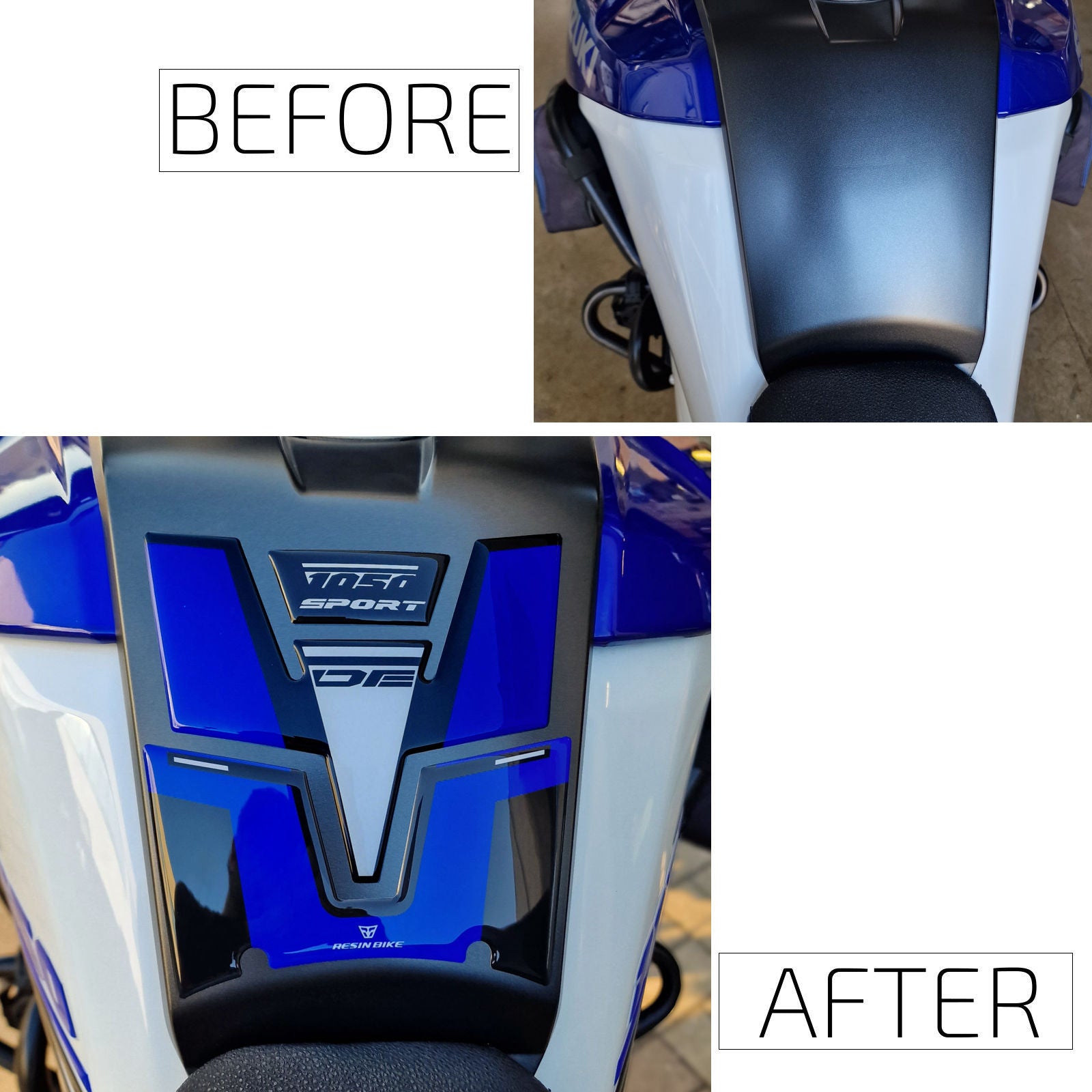 Resin Bike 3D Motorcycle Stickers - Tank Pad | Suzuki V-Strom 1050DE 2023>2024 -   Pyramid Motorcycle Accessories