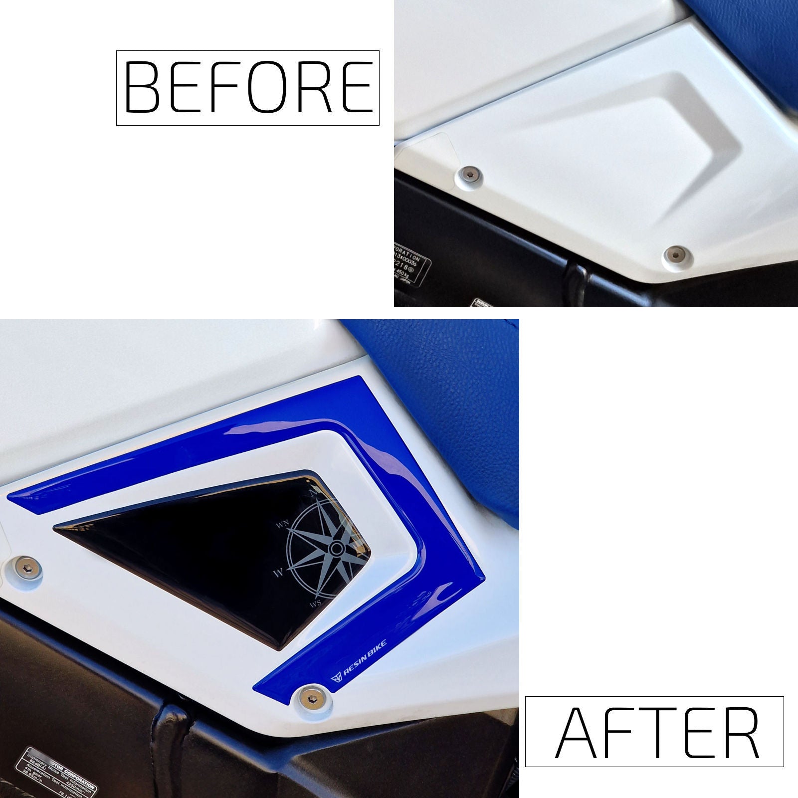 Resin Bike 3D Motorcycle Stickers - Underseat | Suzuki V-Strom 1050DE 2023>2024 -   Pyramid Motorcycle Accessories