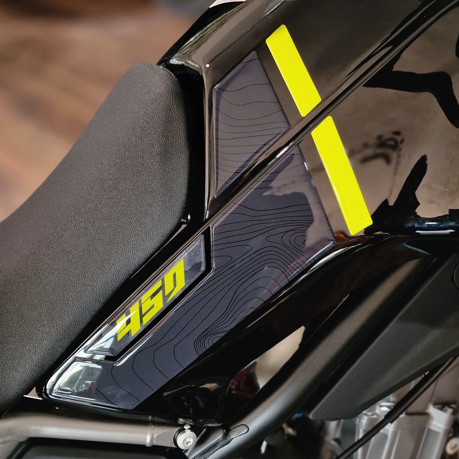 Resin Bike 3D Motorcycle Stickers - Tank Sides | CFMoto 450MT 2023>2026 RB-1000736600009 -   Pyramid Motorcycle Accessories