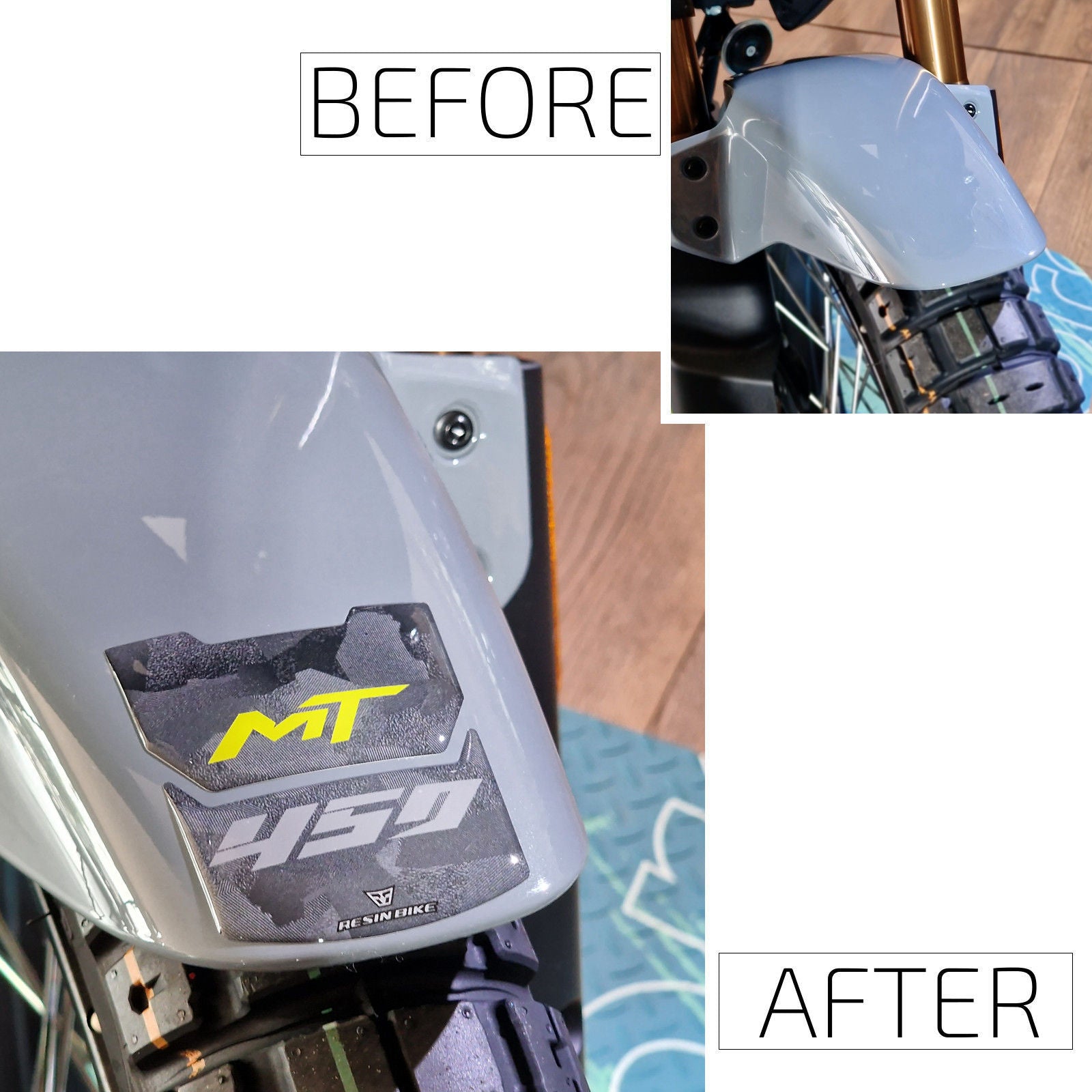 Resin Bike 3D Motorcycle Stickers - Footboard | CFMoto 450MT 2023>2026 RB-1000736800003 -   Pyramid Motorcycle Accessories