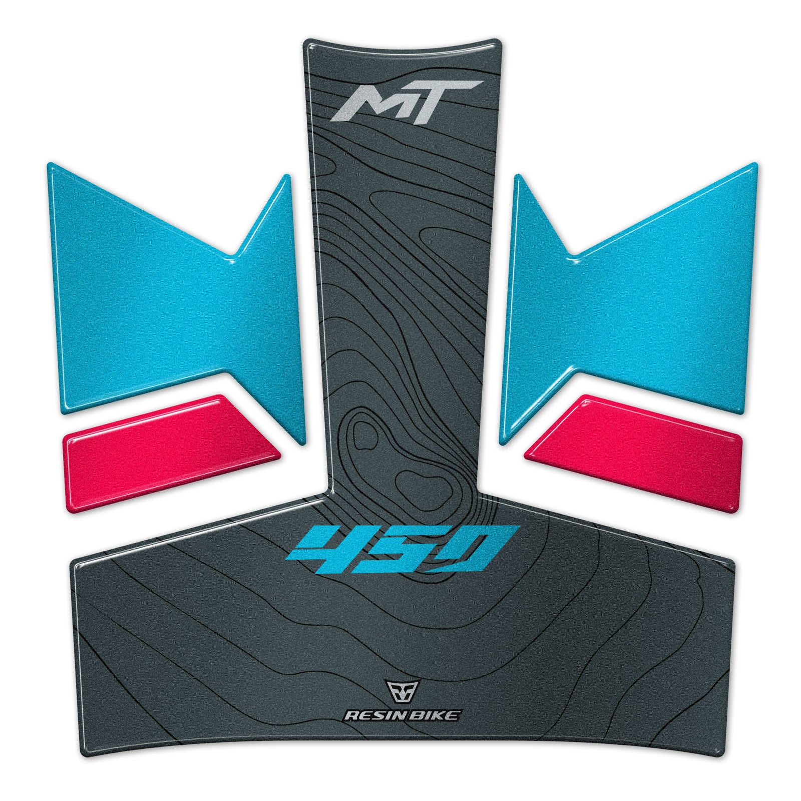 Resin Bike 3D Motorcycle Stickers - Tank Pad | CFMoto 450 MT 2023>2026 RB-1000737400004 -   Pyramid Motorcycle Accessories