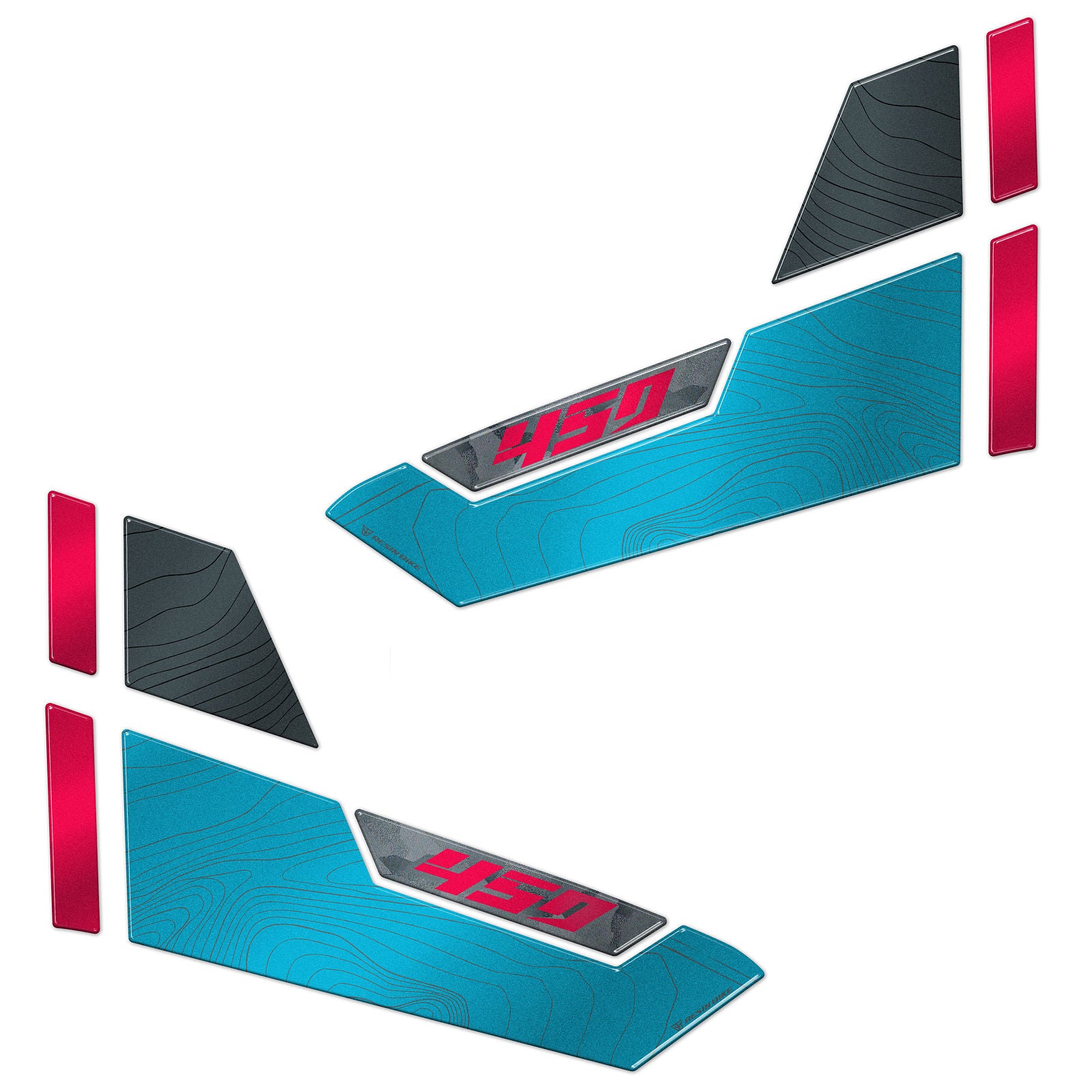 Resin Bike 3D Motorcycle Stickers - Tank Sides | CFMoto 450MT 2023>2026 RB-1000737500001 -   Pyramid Motorcycle Accessories