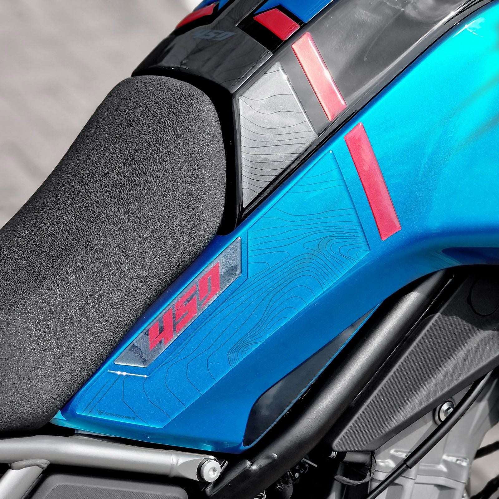 Resin Bike 3D Motorcycle Stickers - Tank Sides | CFMoto 450MT 2023>2026 RB-1000737500001 -   Pyramid Motorcycle Accessories