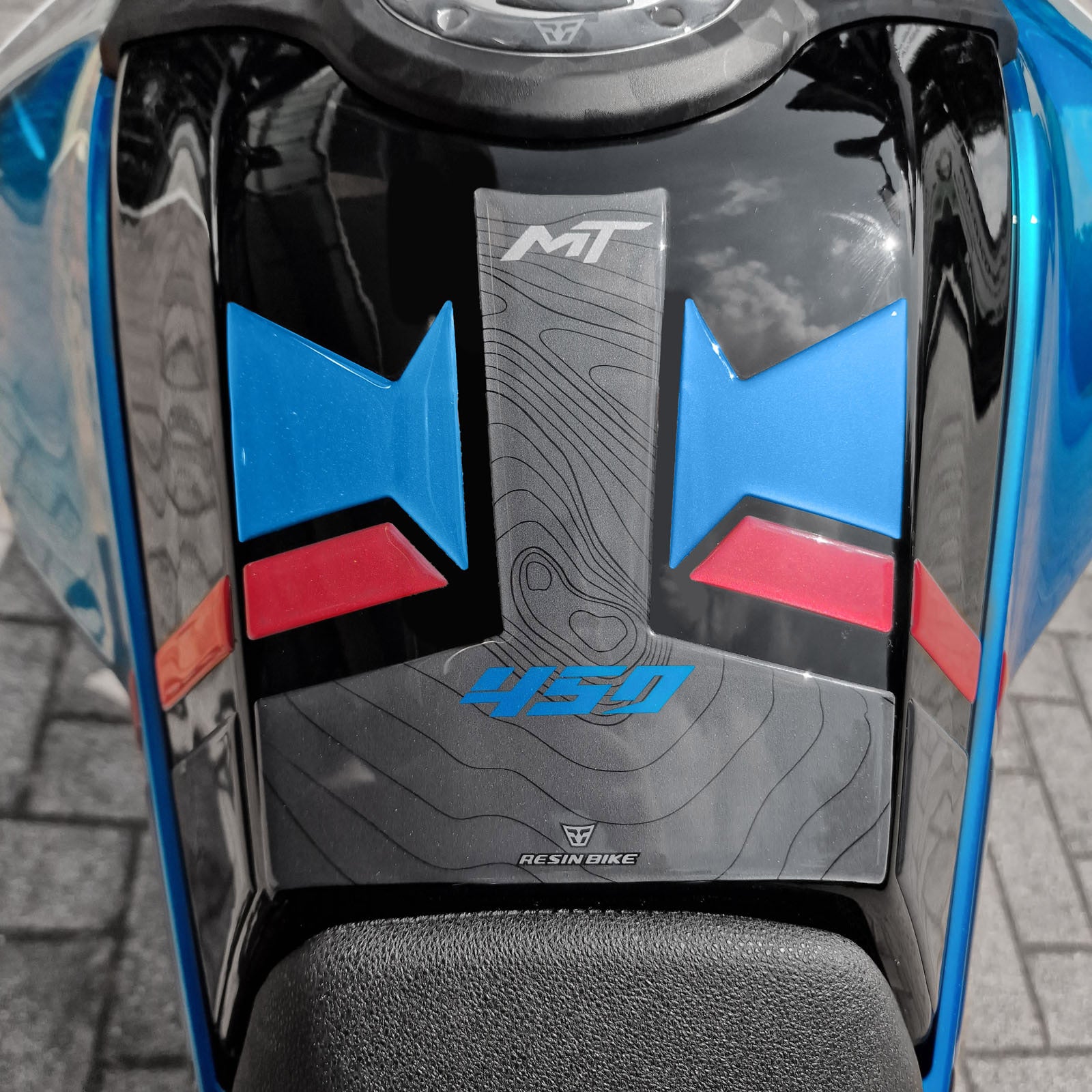 Resin Bike 3D Motorcycle Stickers - Full Kit | CFMoto 450MT 2023>2026 RB-1000738000005 -   Pyramid Motorcycle Accessories