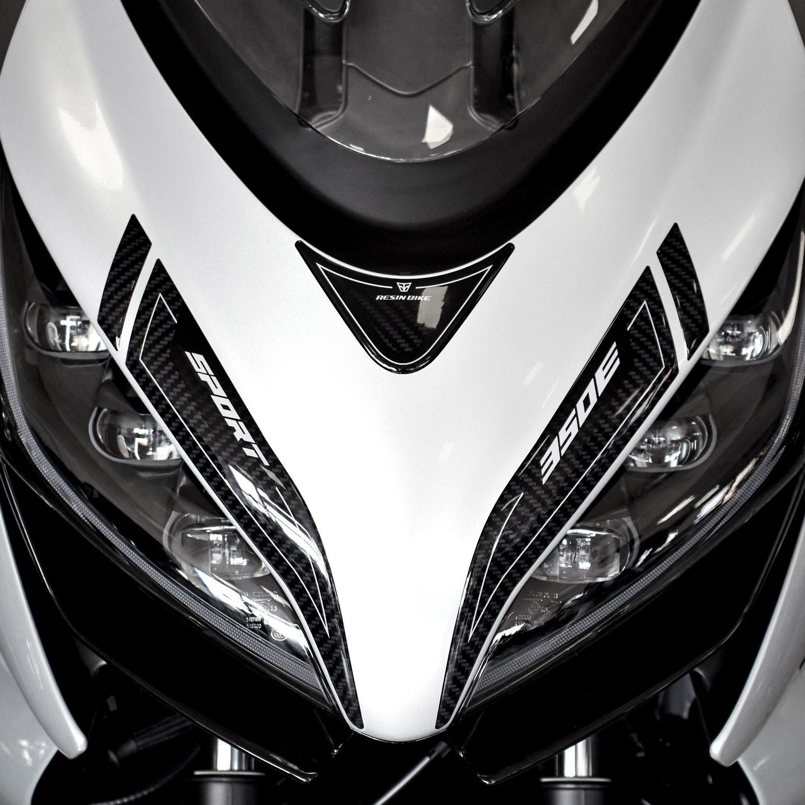 Resin Bike 3D Motorcycle Stickers - Windshield | Zontes ZT350E 2023>2026 RB-1000728600000 -   Pyramid Motorcycle Accessories