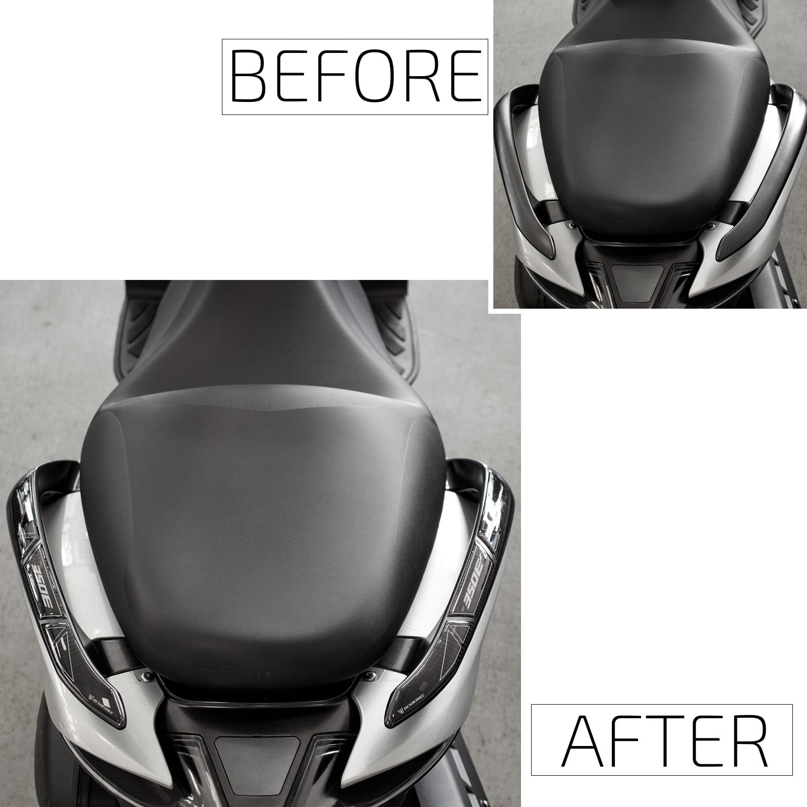 Resin Bike 3D Motorcycle Stickers - Passenger Handles | Zontes ZT350E 2023>2026 RB-1000728500003 -   Pyramid Motorcycle Accessories