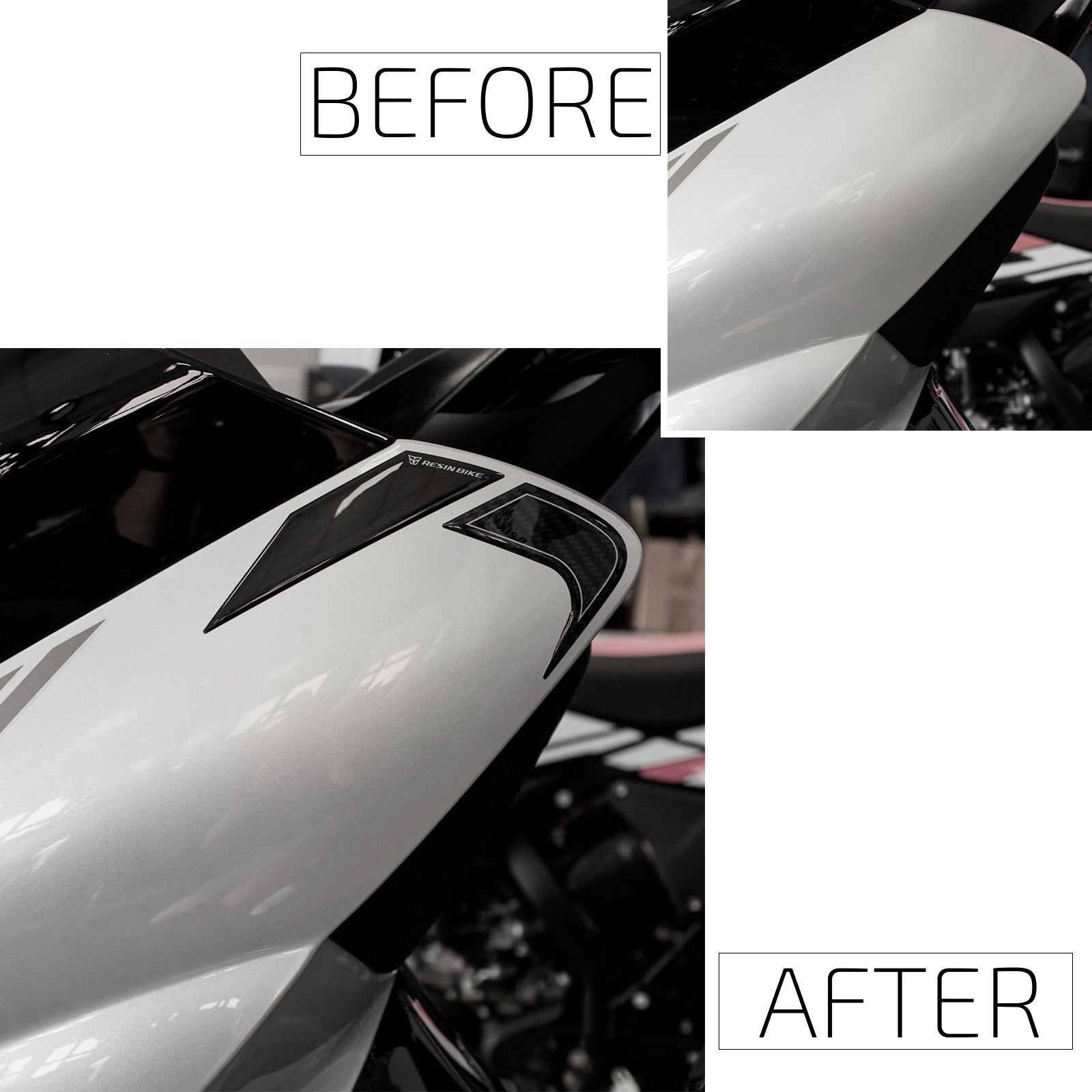 Resin Bike 3D Motorcycle Stickers - Side Panels | Zontes 350E 2023>2026 -   Pyramid Motorcycle Accessories