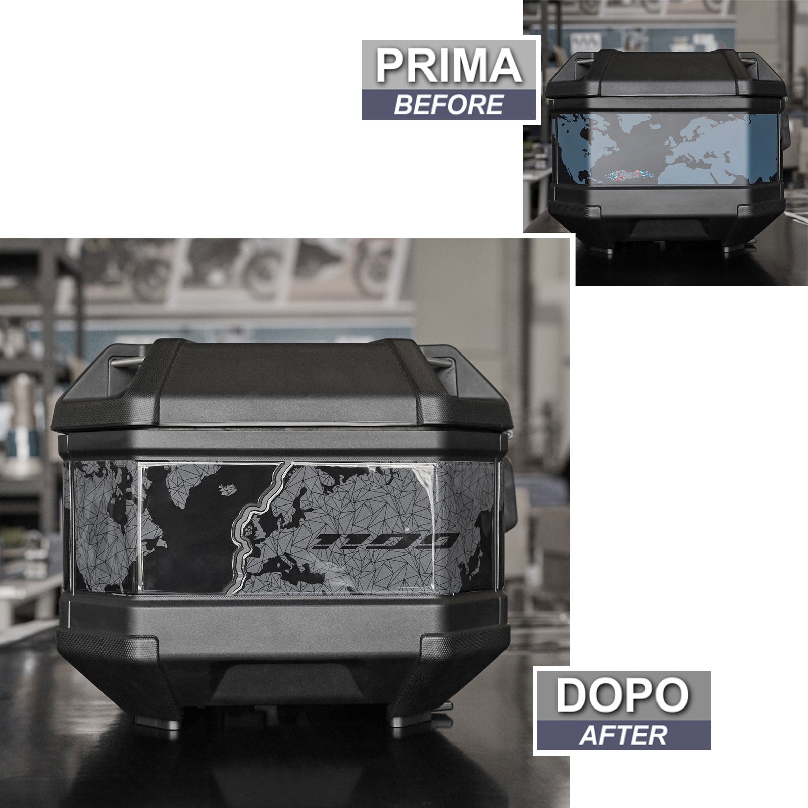 Resin Bike 3D Motorcycle Stickers - Panniers | Honda CRF 1100 L Africa Twin Adventure Sports 2020>2025 -   Pyramid Motorcycle Accessories