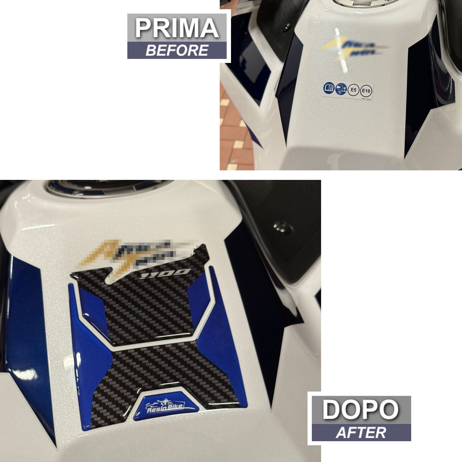 Resin Bike 3D Motorcycle Stickers - Tank Pad | Honda CRF 1100 L Africa Twin Adventure Sports 2024>2025 RB-1000704000008 -   Pyramid Motorcycle Accessories
