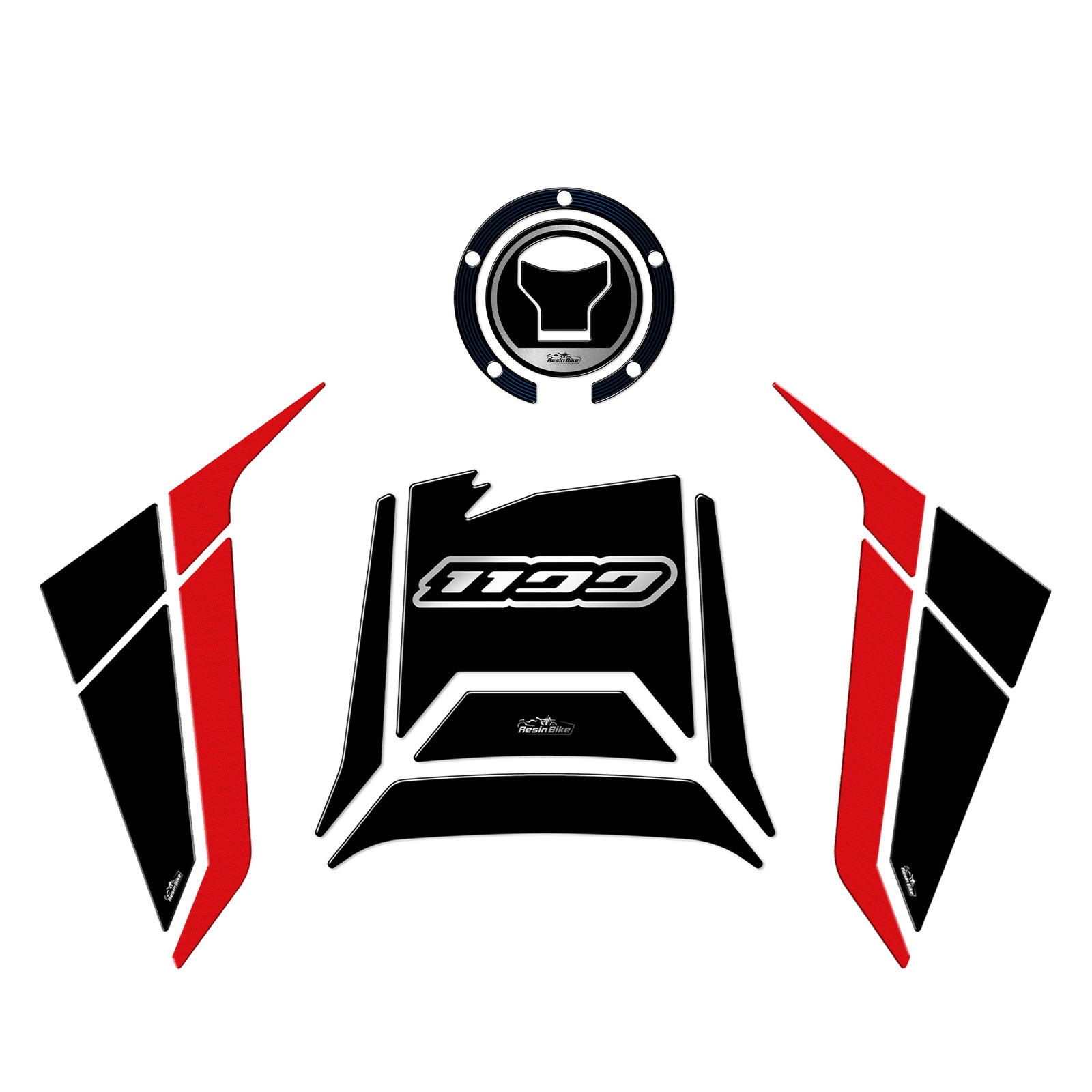 Resin Bike 3D Motorcycle Stickers - Tank Kit | Honda CRF 1100 L Africa Twin 2022>2023 RB-1000664800007 -   Pyramid Motorcycle Accessories