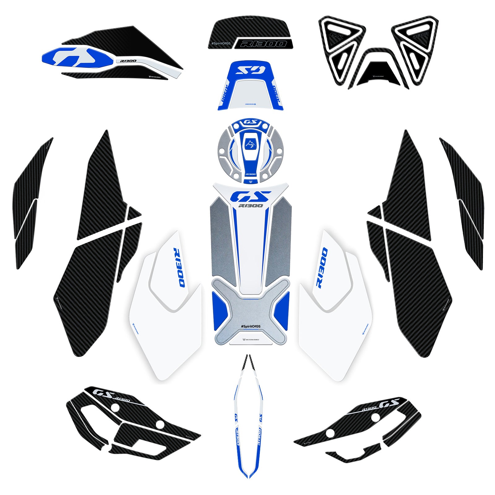 Resin Bike 3D Motorcycle Stickers - Full Kit | BMW R 1300 GS 2023>2026 RB-1000700400000 -   Pyramid Motorcycle Accessories