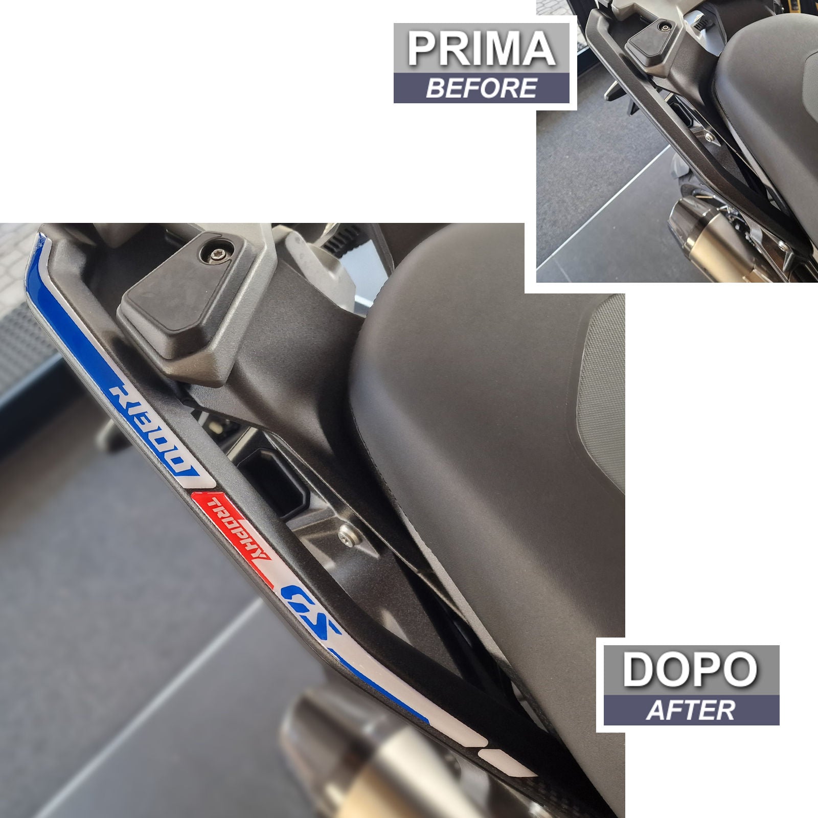 Resin Bike 3D Motorcycle Stickers - Passenger Handles | BMW R 1300 GS 2023>2025 -   Pyramid Motorcycle Accessories