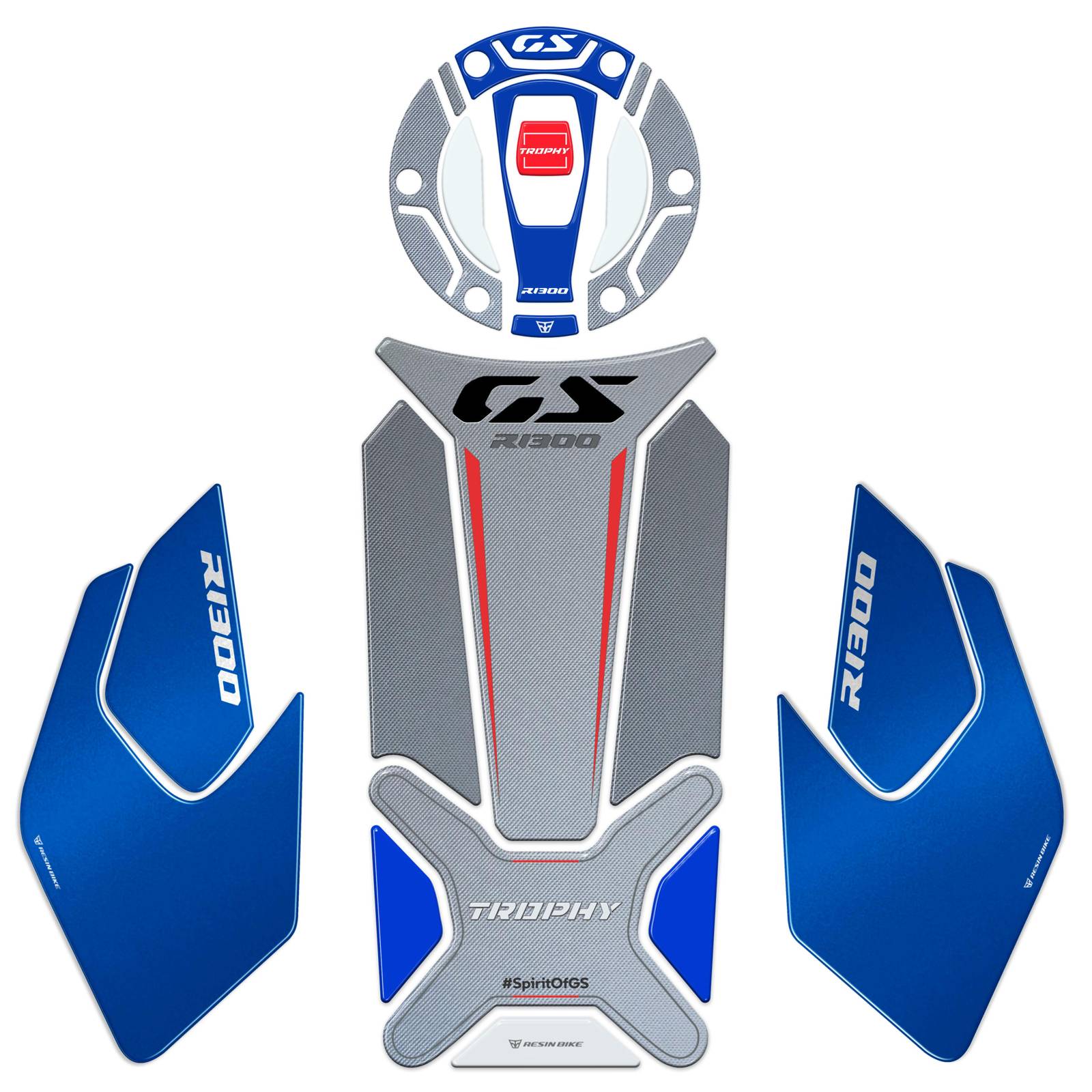 Resin Bike 3D Motorcycle Stickers - Basic Kit | BMW R 1300 GS Trophy 2023>2026 -   Pyramid Motorcycle Accessories