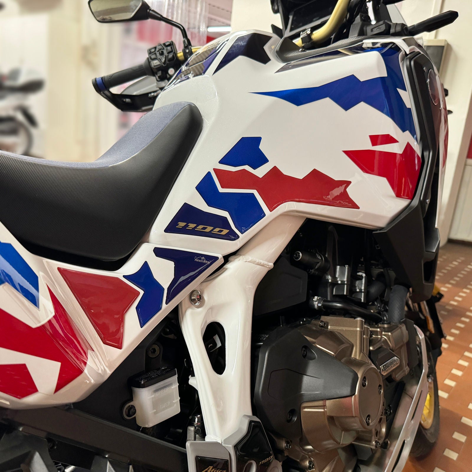 Resin Bike 3D Motorcycle Stickers - Tank Sides | Honda CRF 1100 L Africa Twin Adventure Sports 2024>2025 -   Pyramid Motorcycle Accessories