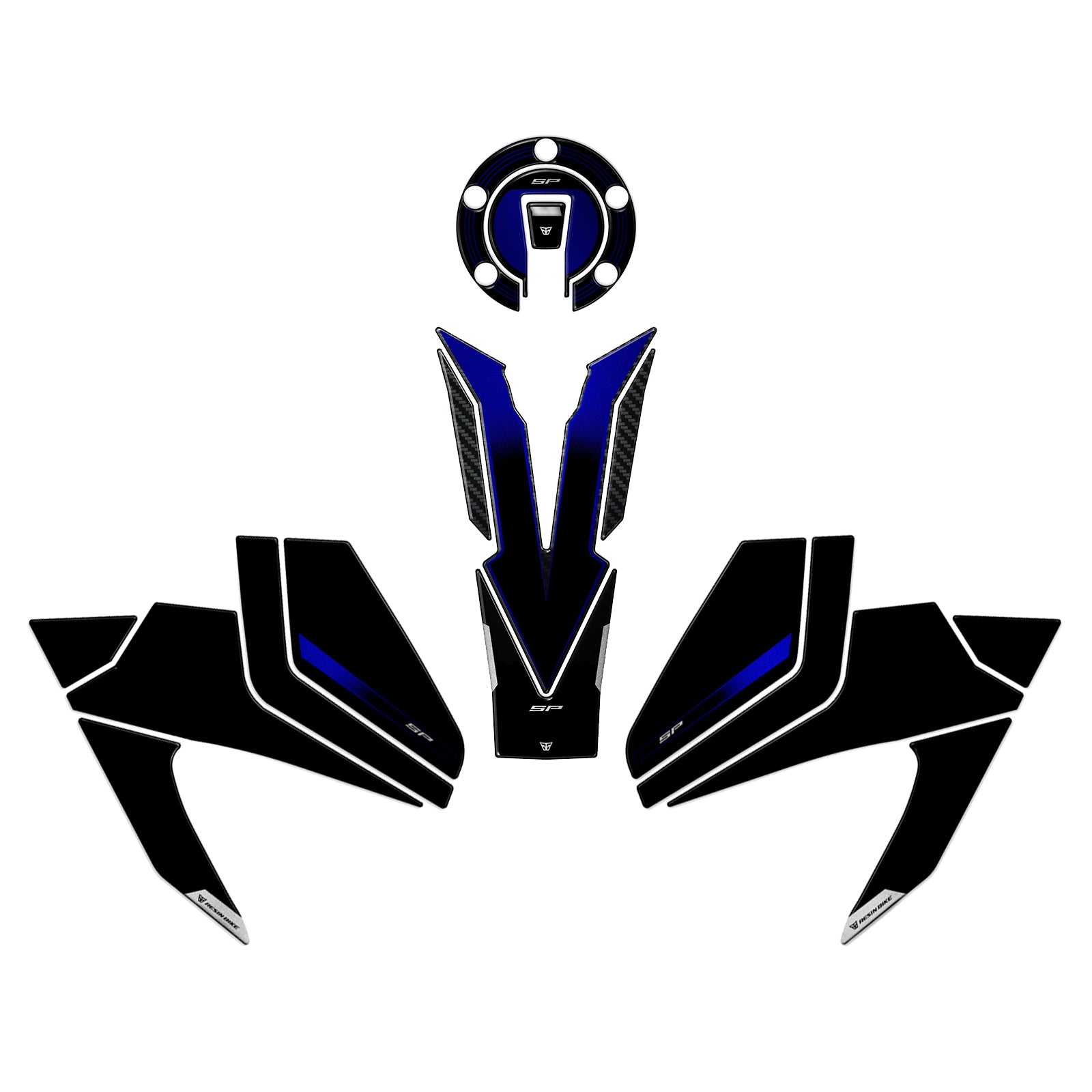 Resin Bike 3D Motorcycle Stickers - Basic Kit | Yamaha MT-09 SP 2024>2025 -   Pyramid Motorcycle Accessories