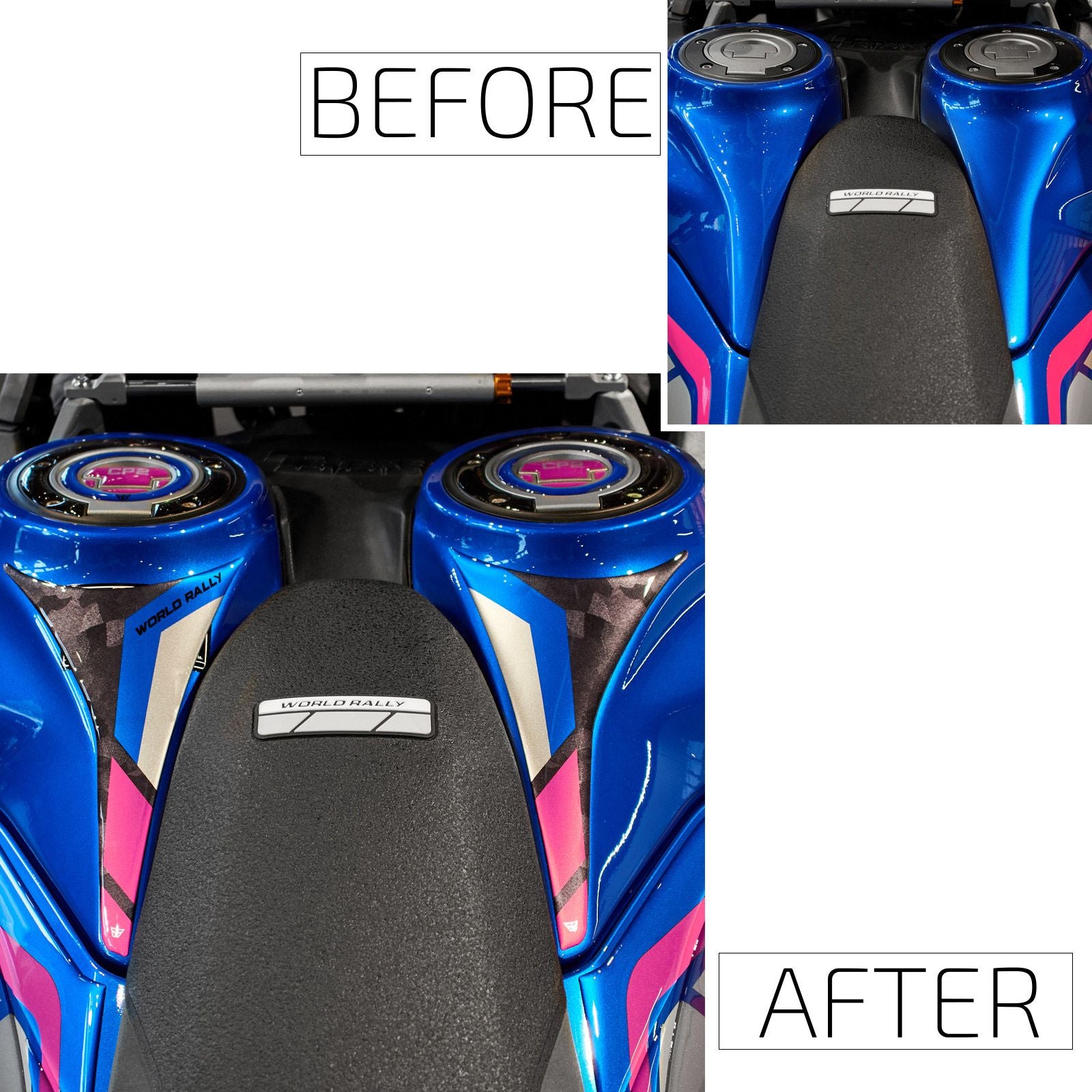 Resin Bike 3D Motorcycle Stickers - Tank Pad | Yamaha Tenere 700 World Rally 2024>2025 -   Pyramid Motorcycle Accessories
