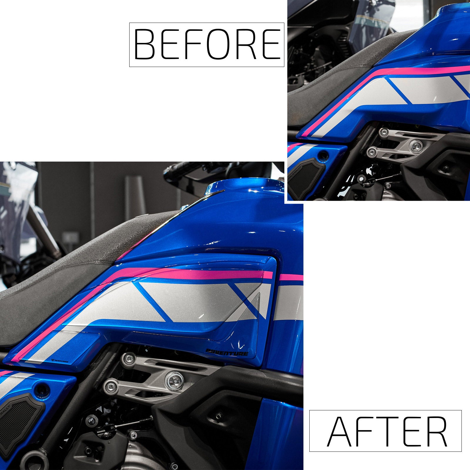 Resin Bike 3D Motorcycle Stickers - Tank Sides | Yamaha Tenere 700 World Rally 2024>2025 -   Pyramid Motorcycle Accessories
