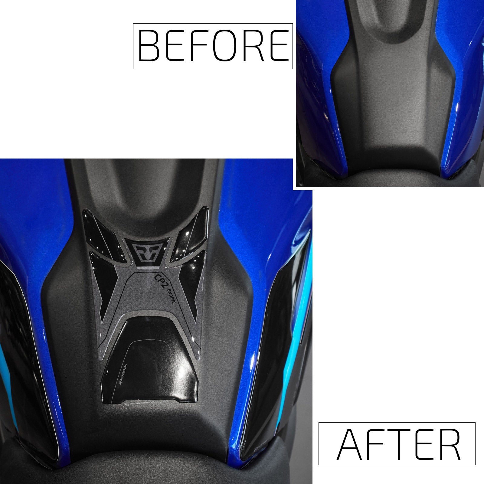 Resin Bike 3D Motorcycle Stickers - Tank Pad | Yamaha MT-07 2021>2024 RB-1000739600006 -   Pyramid Motorcycle Accessories