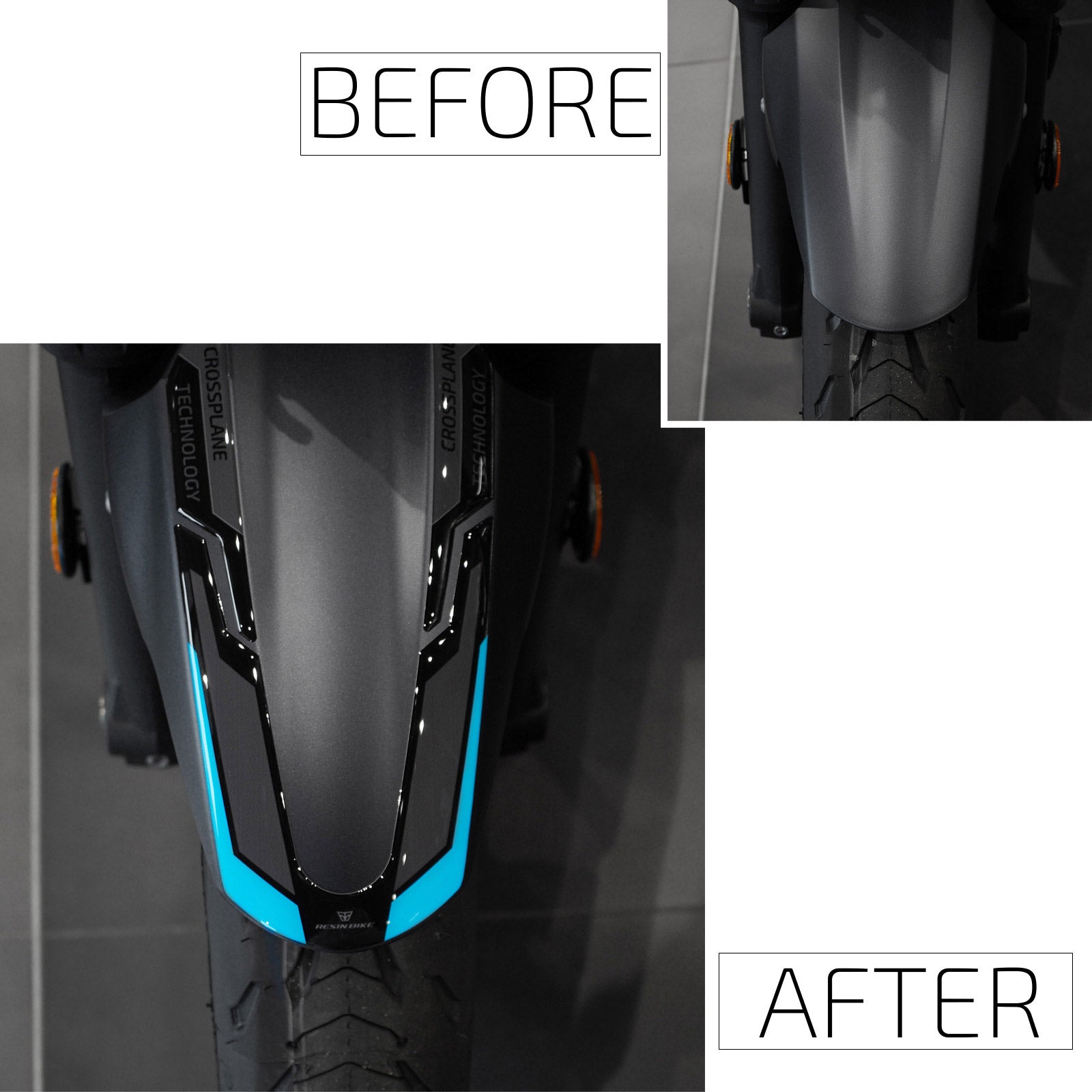 Resin Bike 3D Motorcycle Stickers - Front Fender | Yamaha MT-07 2021>2024 RB-1000739900007 -   Pyramid Motorcycle Accessories