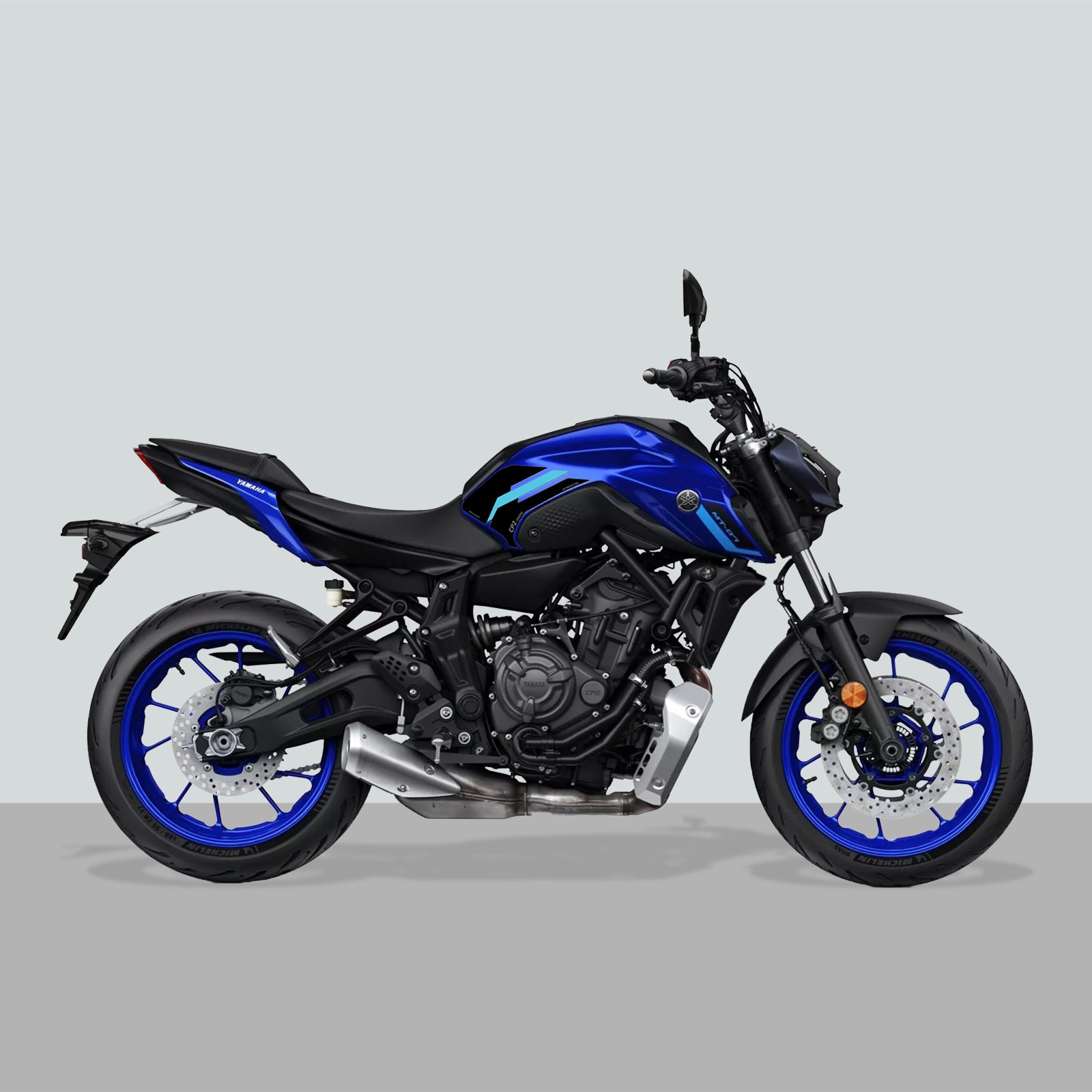 Resin Bike 3D Motorcycle Stickers - Basic Kit | Yamaha MT-07 2021>2024 -   Pyramid Motorcycle Accessories