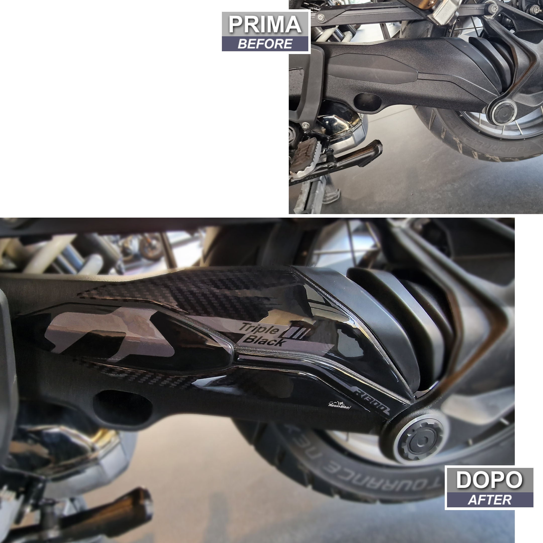 Resin Bike 3D Motorcycle Stickers - Swingarm | BMW R 1300 GS 2023>2025 -   Pyramid Motorcycle Accessories