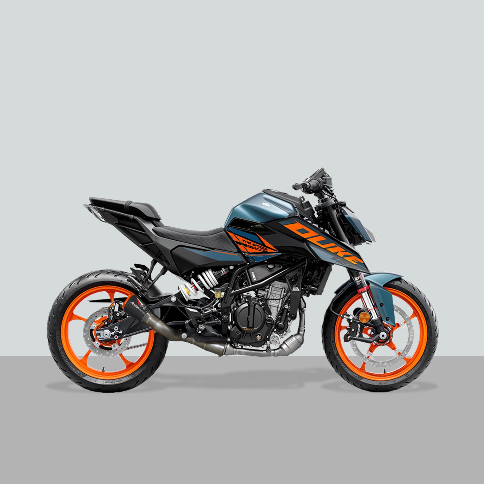 Resin Bike 3D Motorcycle Stickers - Full Kit | KTM 125 Duke 2024>2026 -   Pyramid Motorcycle Accessories