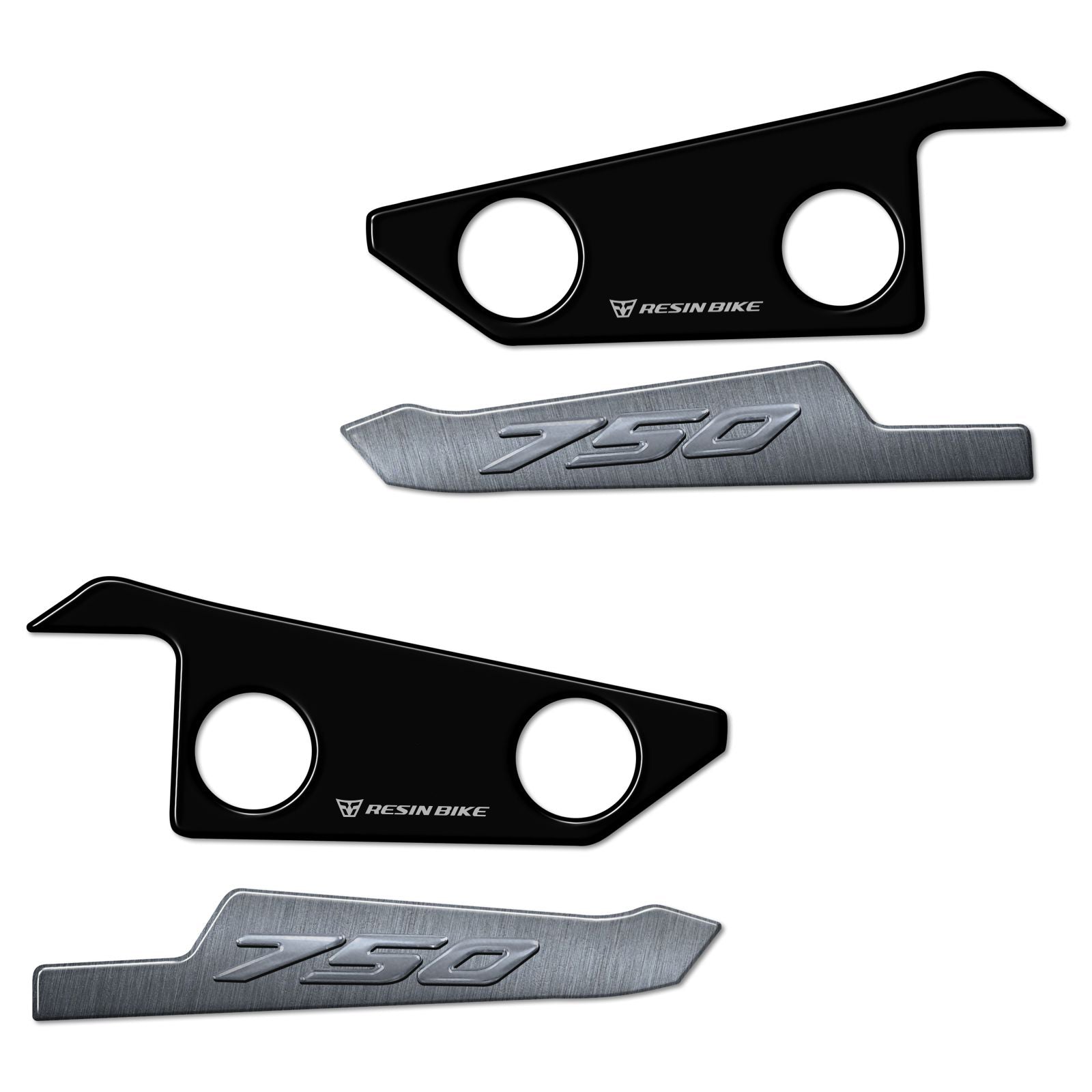 Resin Bike 3D Motorcycle Stickers - Heel Pads | Honda Forza 750 2021>2026 -   Pyramid Motorcycle Accessories