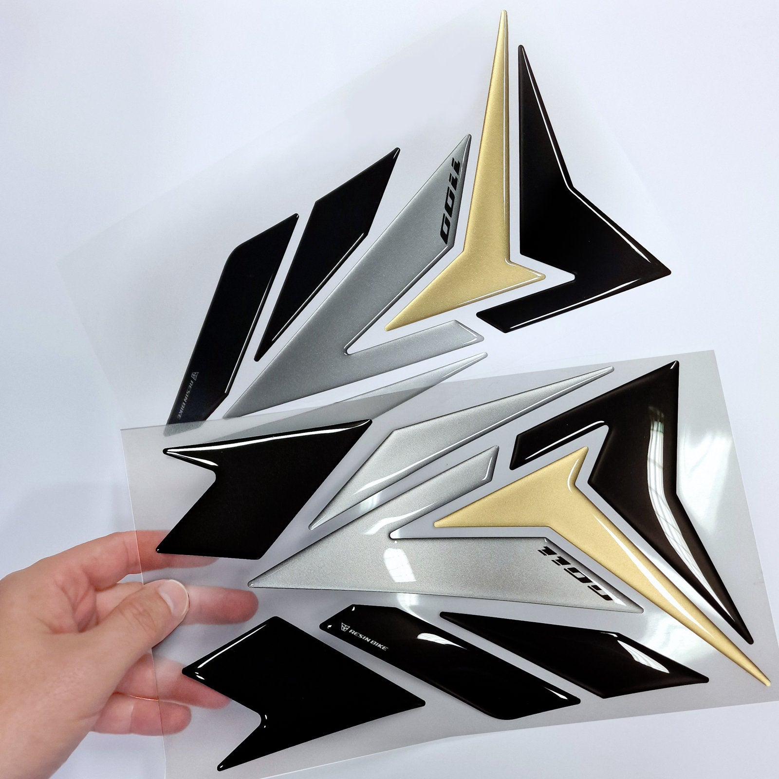 Resin Bike 3D Motorcycle Stickers - Basic Kit | Honda CRF 1100 L Africa Twin Adventure Sports 2024>2025 Matte Iridium Grey Metallic -   Pyramid Motorcycle Accessories