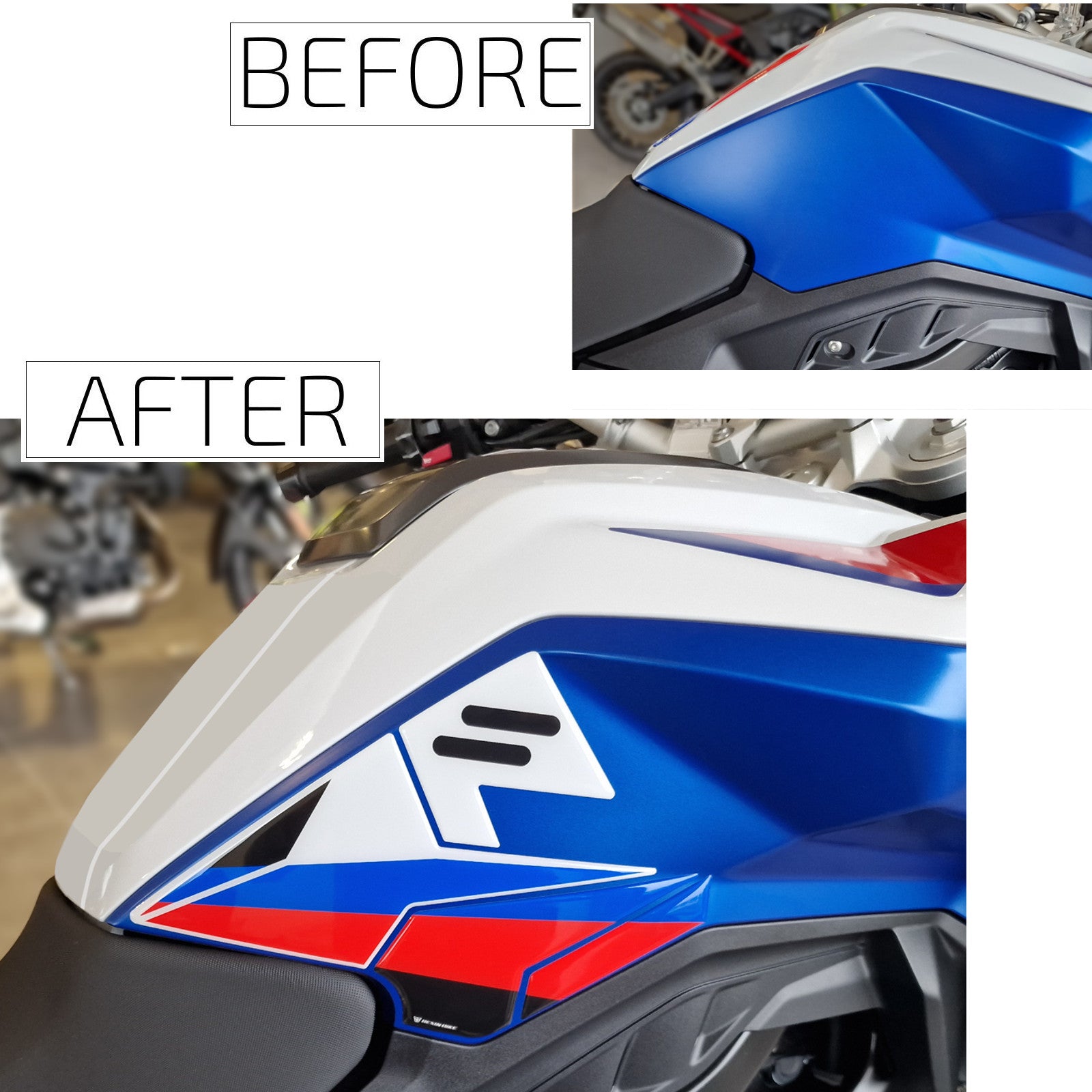 Resin Bike 3D Motorcycle Stickers - Tank Sides | BMW F 900 GS 2024>2026 RB-1000745300006 -   Pyramid Motorcycle Accessories