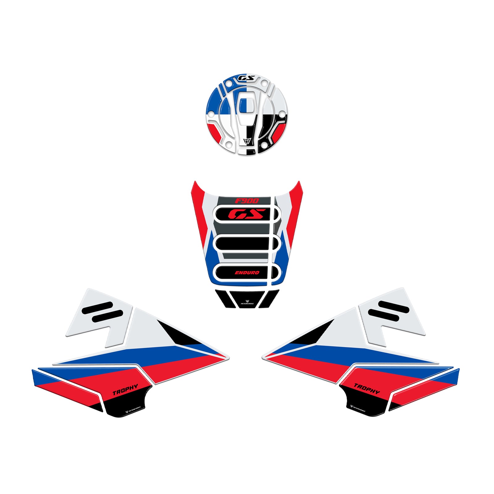 Resin Bike 3D Motorcycle Stickers - Basic Kit | BMW F 900 GS Trophy 2024>2026 -   Pyramid Motorcycle Accessories