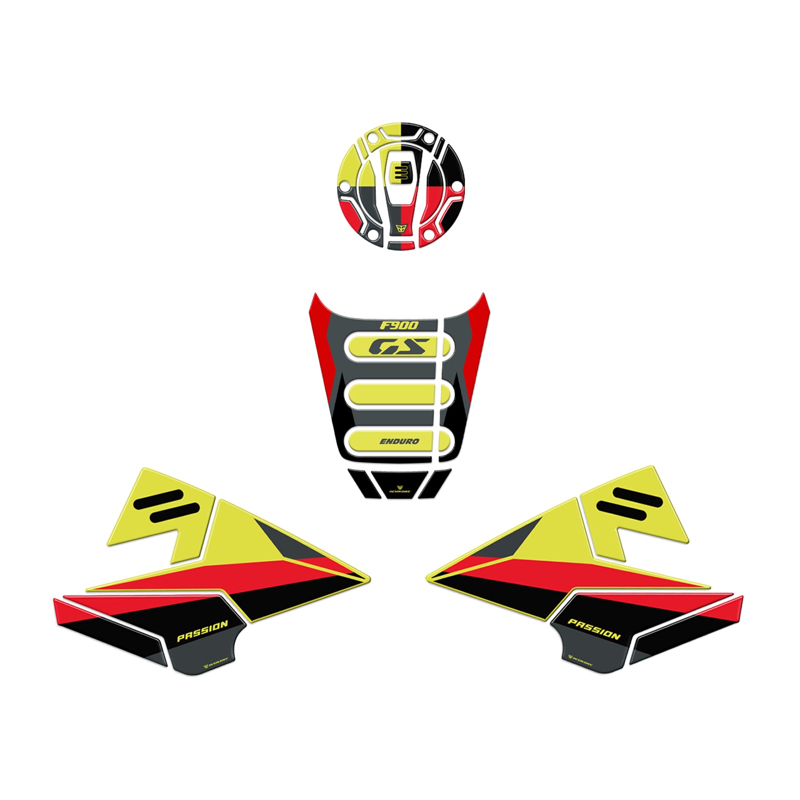Resin Bike 3D Motorcycle Stickers - Basic Kit | BMW F 900 GS Passion 2024>2026 -   Pyramid Motorcycle Accessories