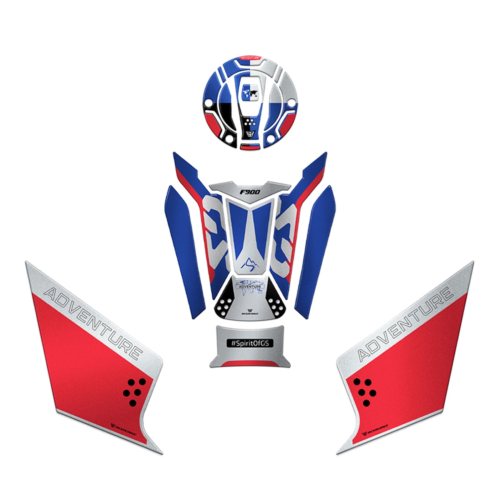 Resin Bike 3D Motorcycle Stickers - Basic Kit | BMW F 900 GS Adventure 2024>2026 -   Pyramid Motorcycle Accessories