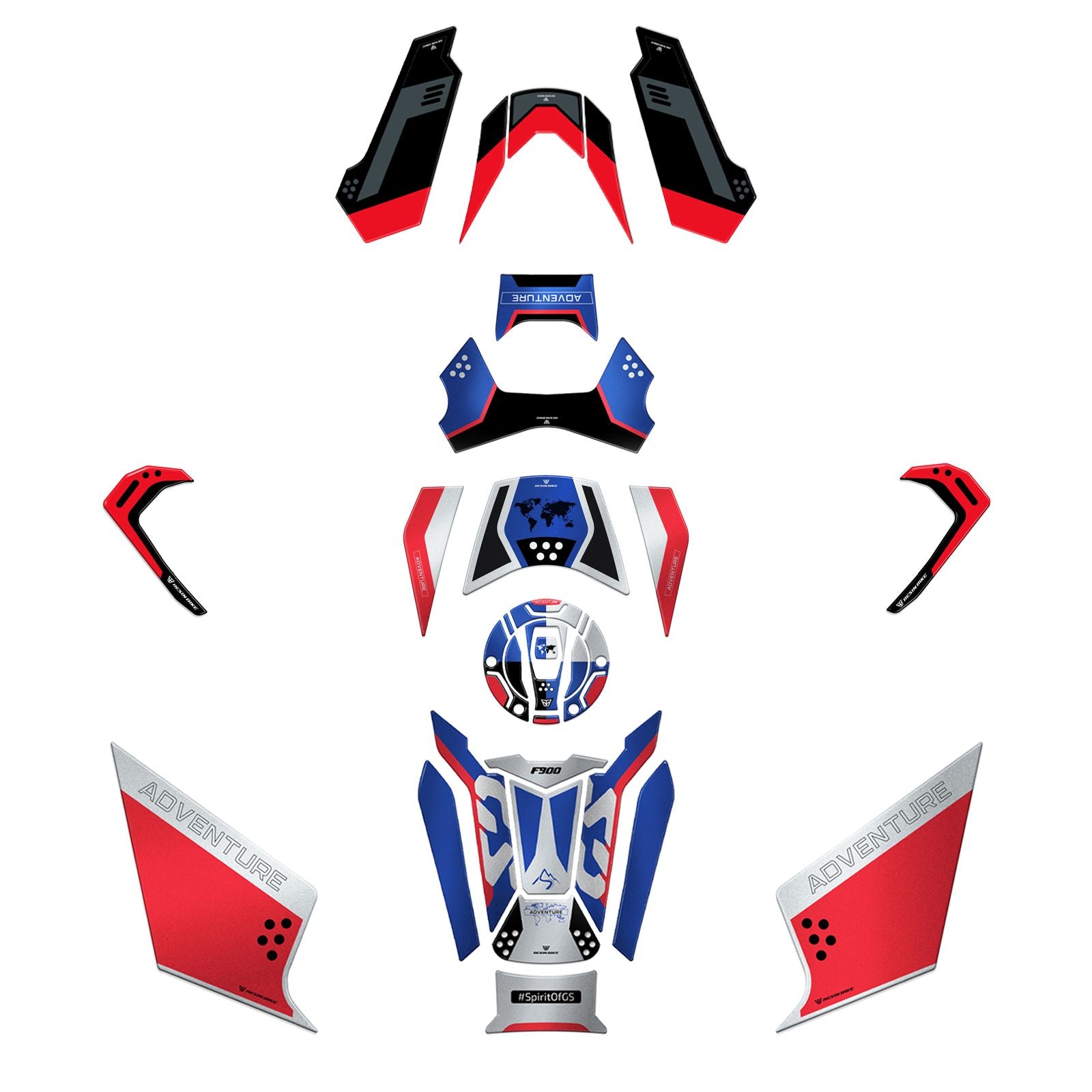 Resin Bike 3D Motorcycle Stickers - Fuel Cap | BMW F 900 GS Adventure 2024>2026 -   Pyramid Motorcycle Accessories